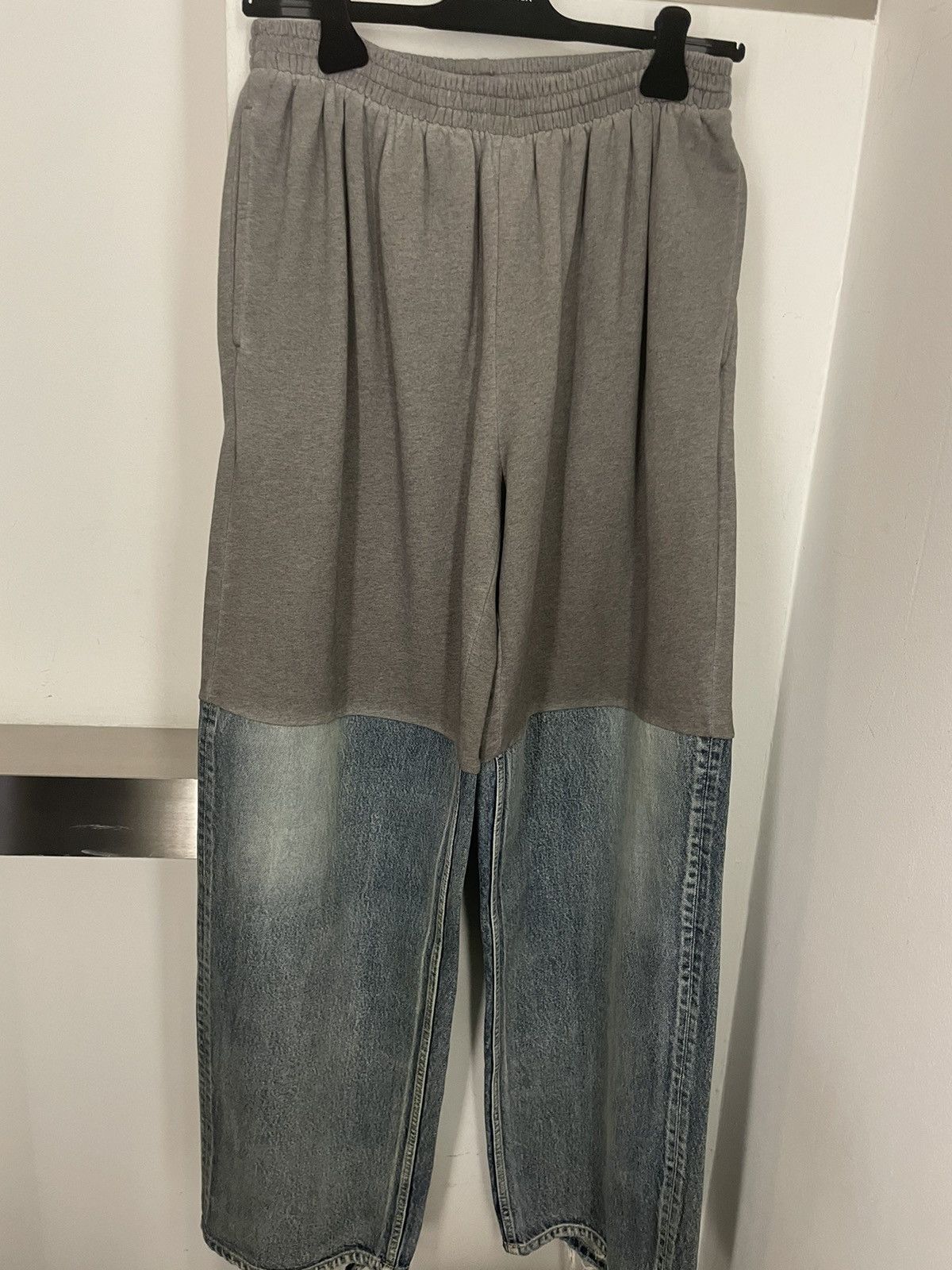 Balenciaga Patched sweatpants in light blue Size US 31 - 1 Thumbnail