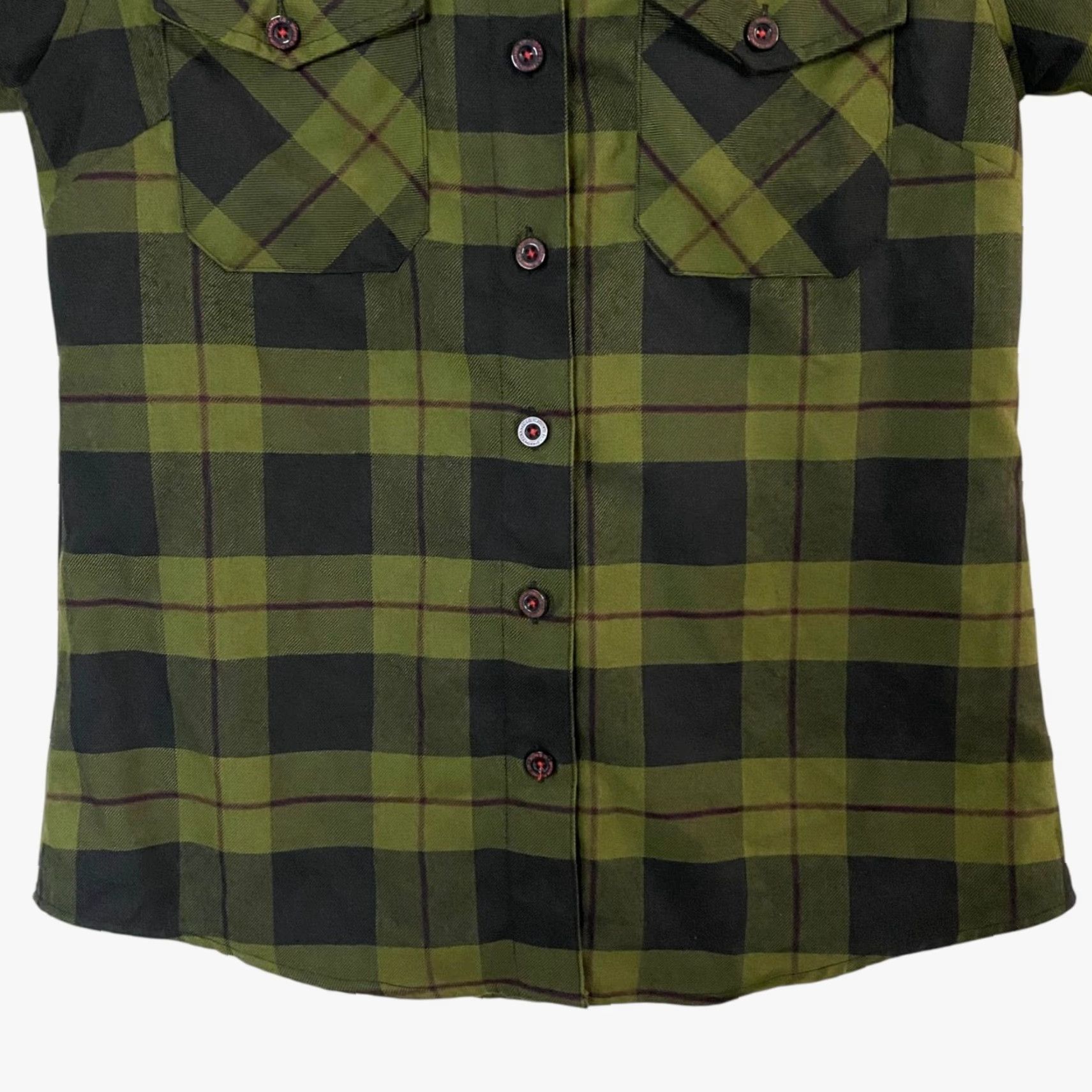 Vintage Dixxon Flannel Co. 12 Gauge Flannel Shirt Green Plaid Button-Up Women's M Casual Workwear Outdoor Western Pockets Shirt Size M / US 6-8 / IT 42-44 - 6 Thumbnail
