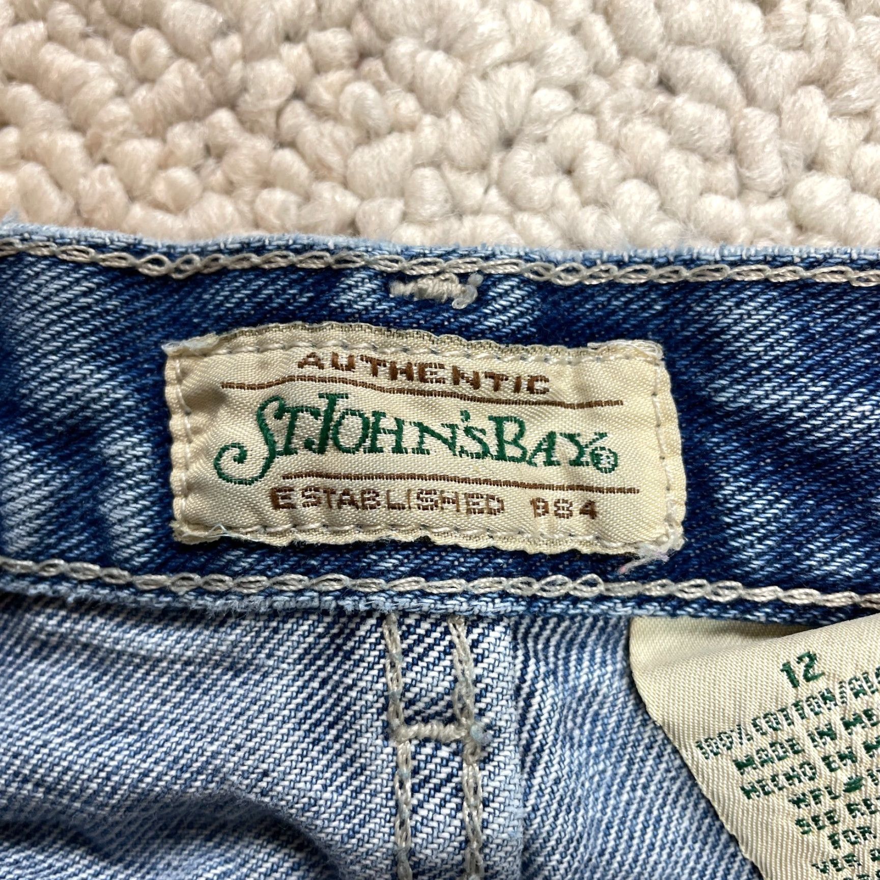 Vintage St John's Bay Jeans Mom Jeans Womens 12 Blue Denim Straight 28x29 High Rise Pant Size 34" / US 12 / IT 48 - 7 Thumbnail