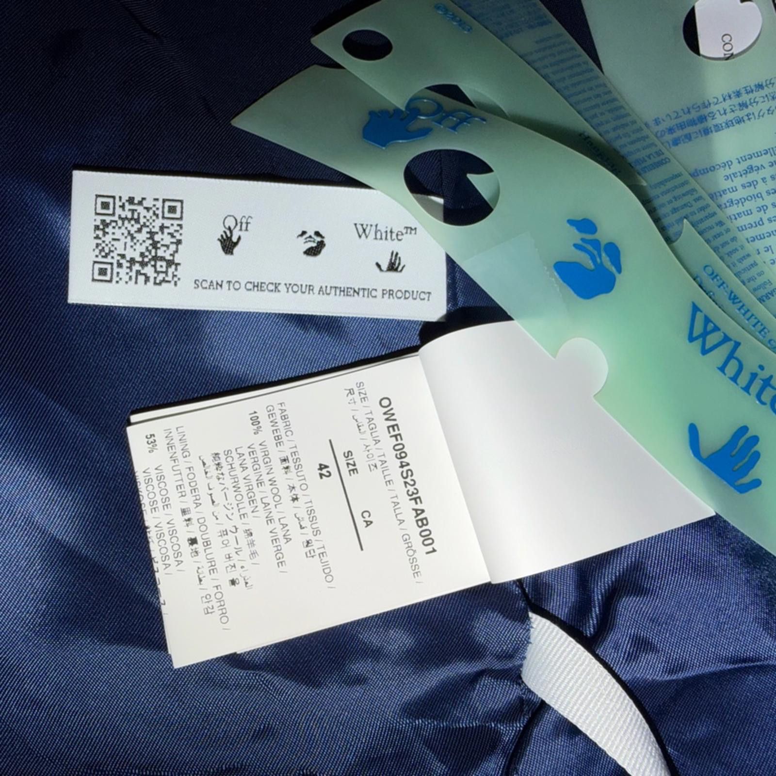 Off-White Off-White Blue Plaid Single-Breasted Blazer Size L / US 10 / IT 46 - 4 Thumbnail