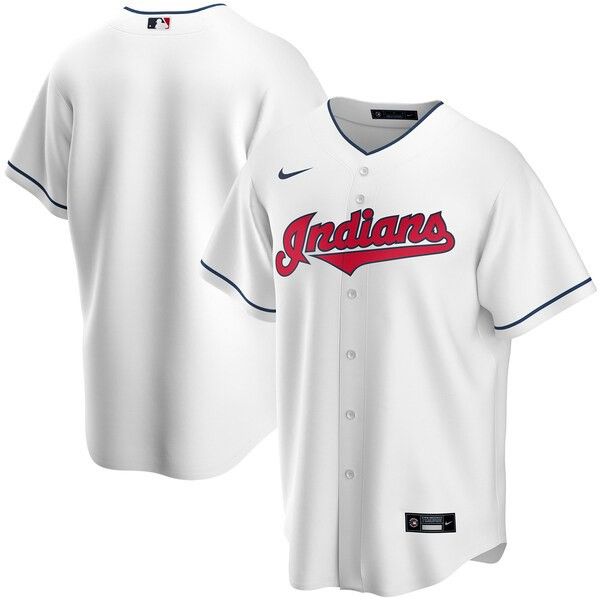 Cleveland Indians Nike Home Team Jersey MLB White CLE Retro