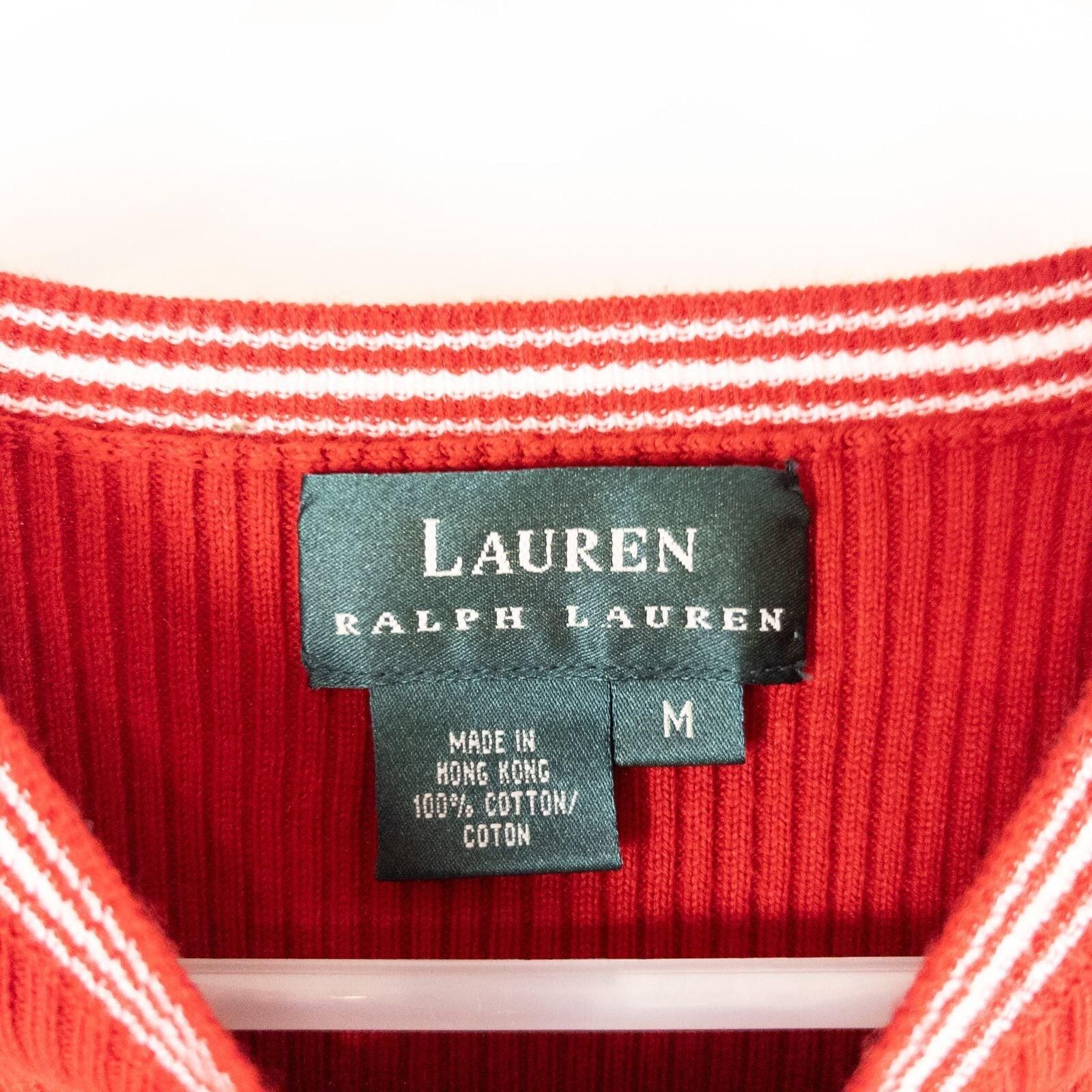 Lauren Ralph Lauren Lauren Ralph Lauren Vintage Red Solid Sweater Womens Medium Size M / US 6-8 / IT 42-44 - 6 Thumbnail