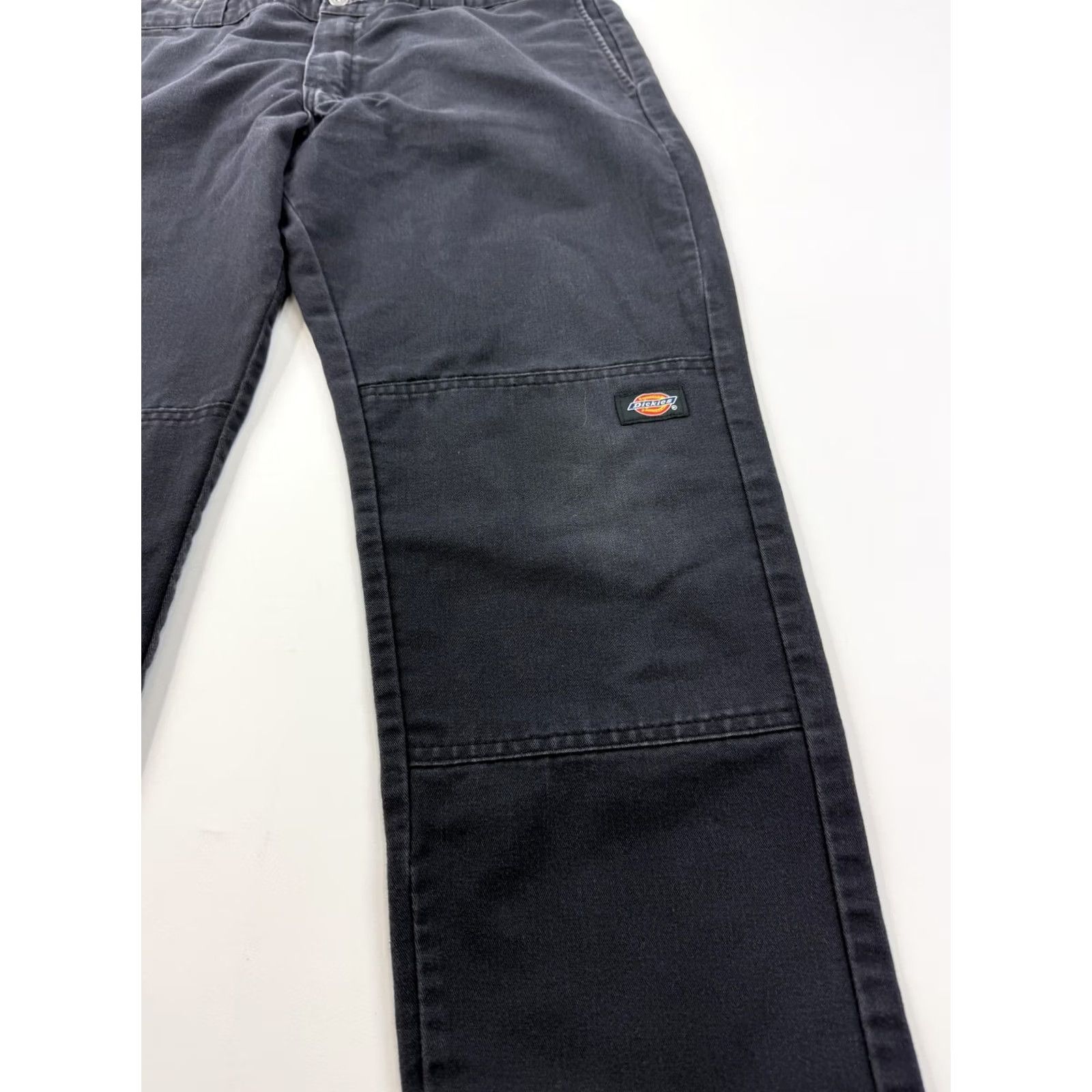 Dickies Dickies Pants Mens 36x29 Black Skinny Straight Canvas Double Knee Workwear Size US 36 / EU 52 - 2 Thumbnail
