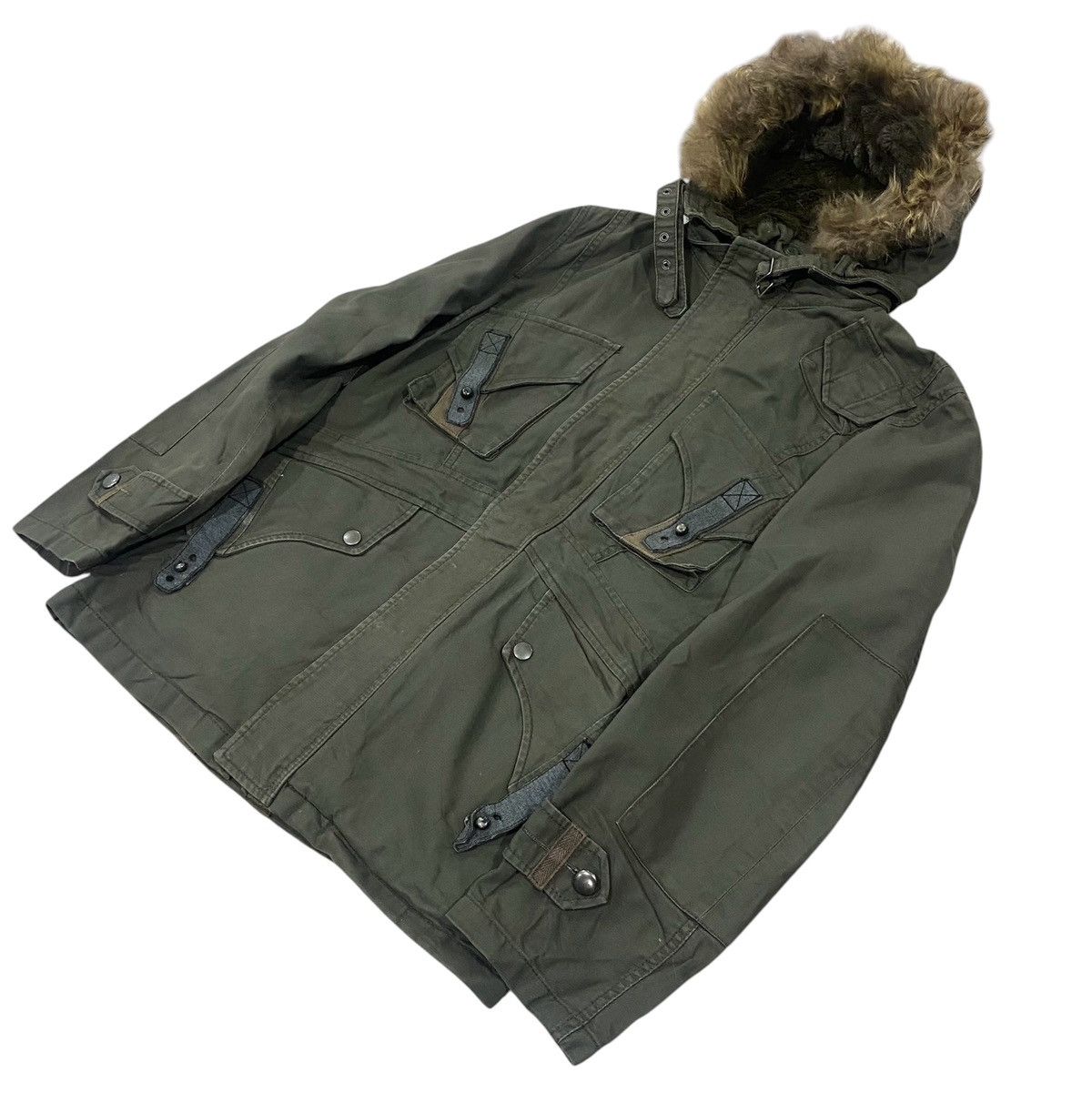PPFM Ppfm Punk Raccoon Fur Hooded Multi-Pocket Design Military Size US M / EU 48-50 / 2 - 3 Thumbnail