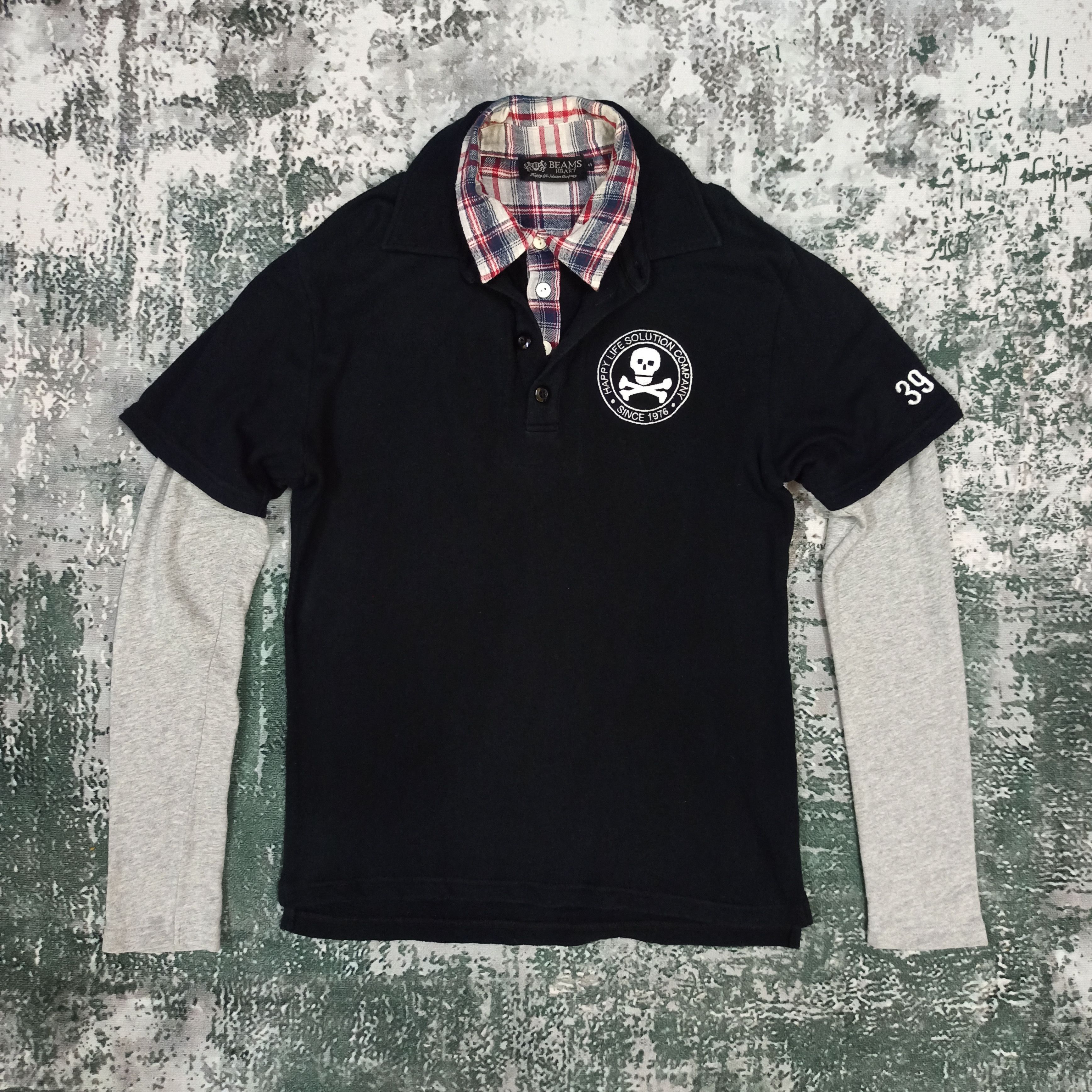 Beams Plus Poem Beams Heart Polo Doublr Layer Style LGB/ifsixwasnine Size US S / EU 44-46 / 1 - 1 Thumbnail