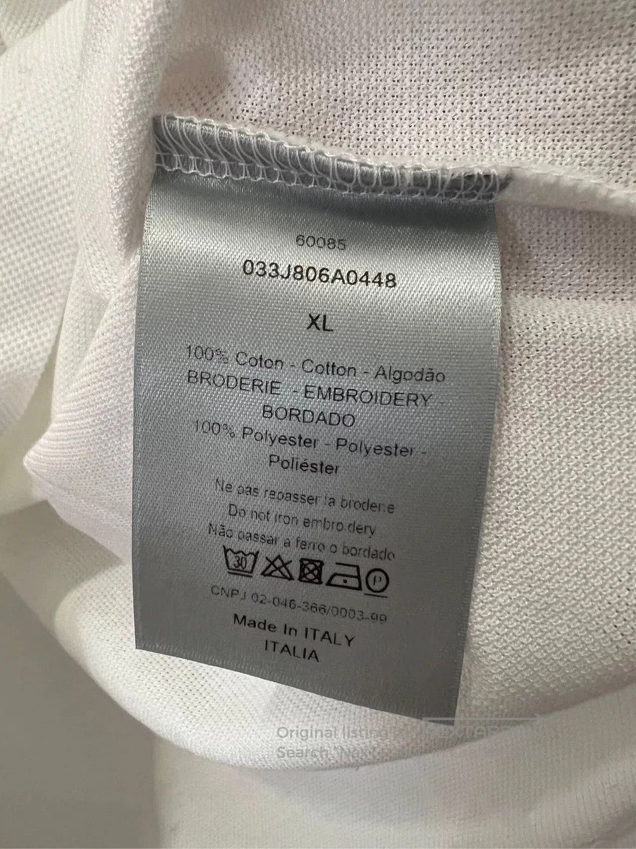Japanese Brand Dior Jordan Embroidered Short-Sleeve Polo. Size US XL / EU 56 / 4 - 6 Thumbnail