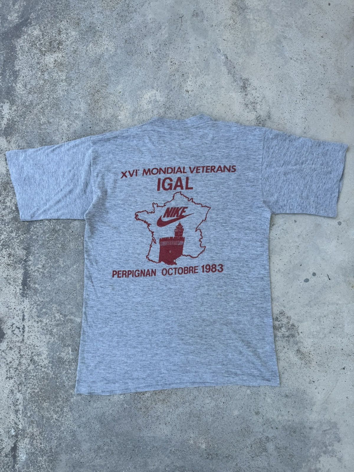 Nike Vintage 80s Nike XVI Mondial Veterans Igal Perpignan Size US S / EU 44-46 / 1 - 1 Thumbnail