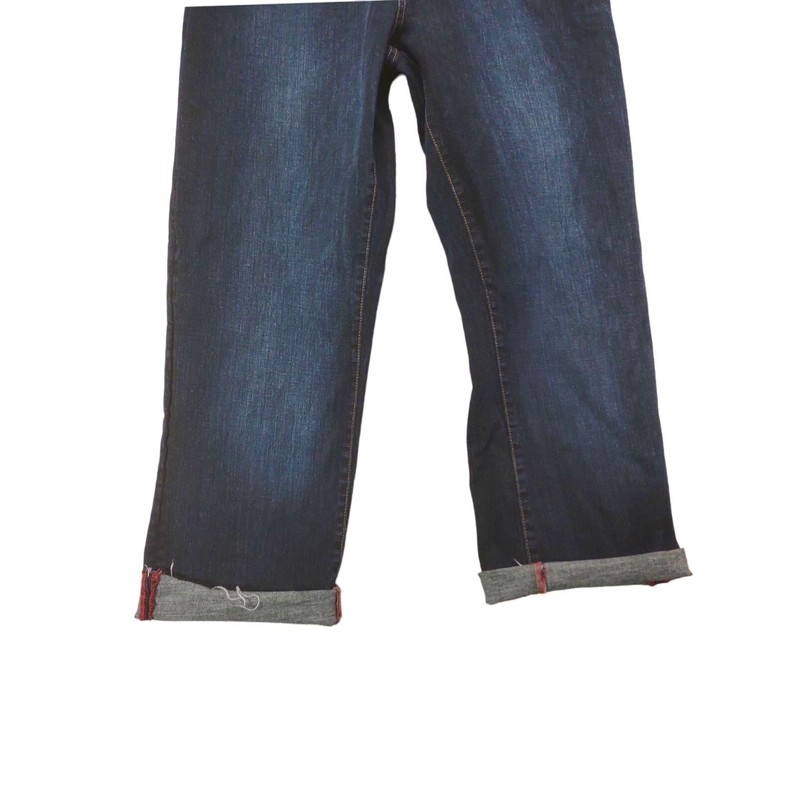 Izod IZOD Men's 36" Dark Wash Stretch Denim Cuff Leg Jeans Size US 36 / EU 52 - 3 Thumbnail