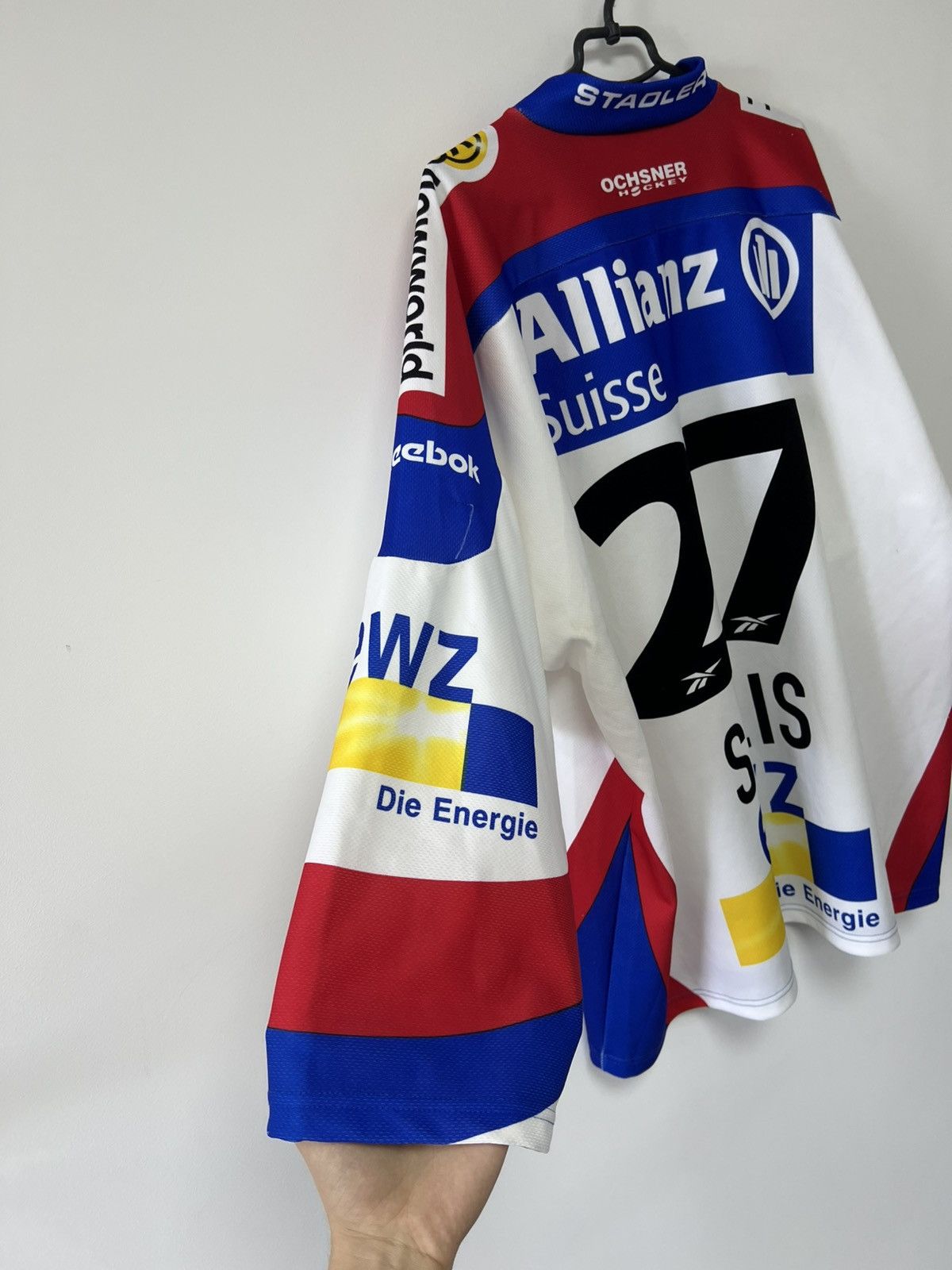 Vintage ZSC Lions Ice Hockey Jersey Ochsner Matchworn Salis #27 XL Size US XL / EU 56 / 4 - 16 Thumbnail
