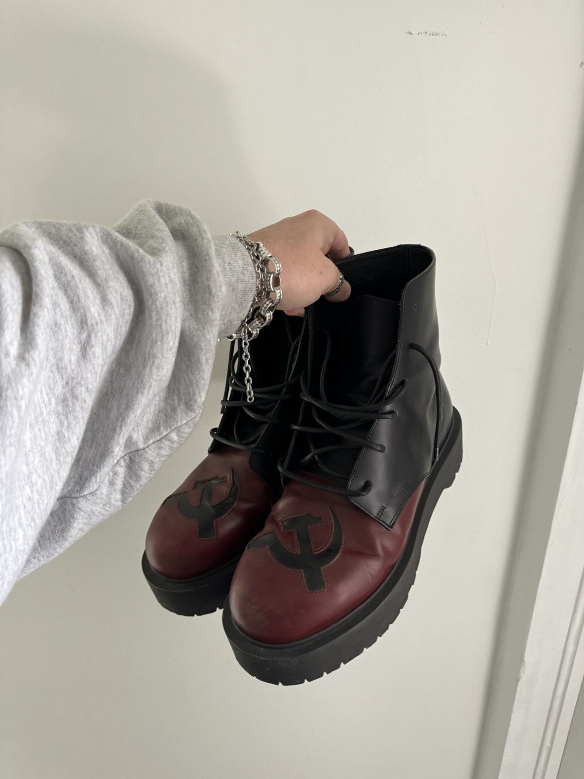 Enfants Riches Deprimes Enfants riches deprimes hammer and sickle boot Size US 11 / EU 44 - 3 Thumbnail