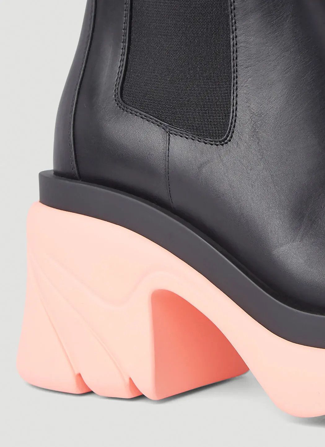 Bottega Veneta o1n1vont1225 Flash Boots in Black Pink Size US 8.5 / IT 38.5 - 5 Thumbnail