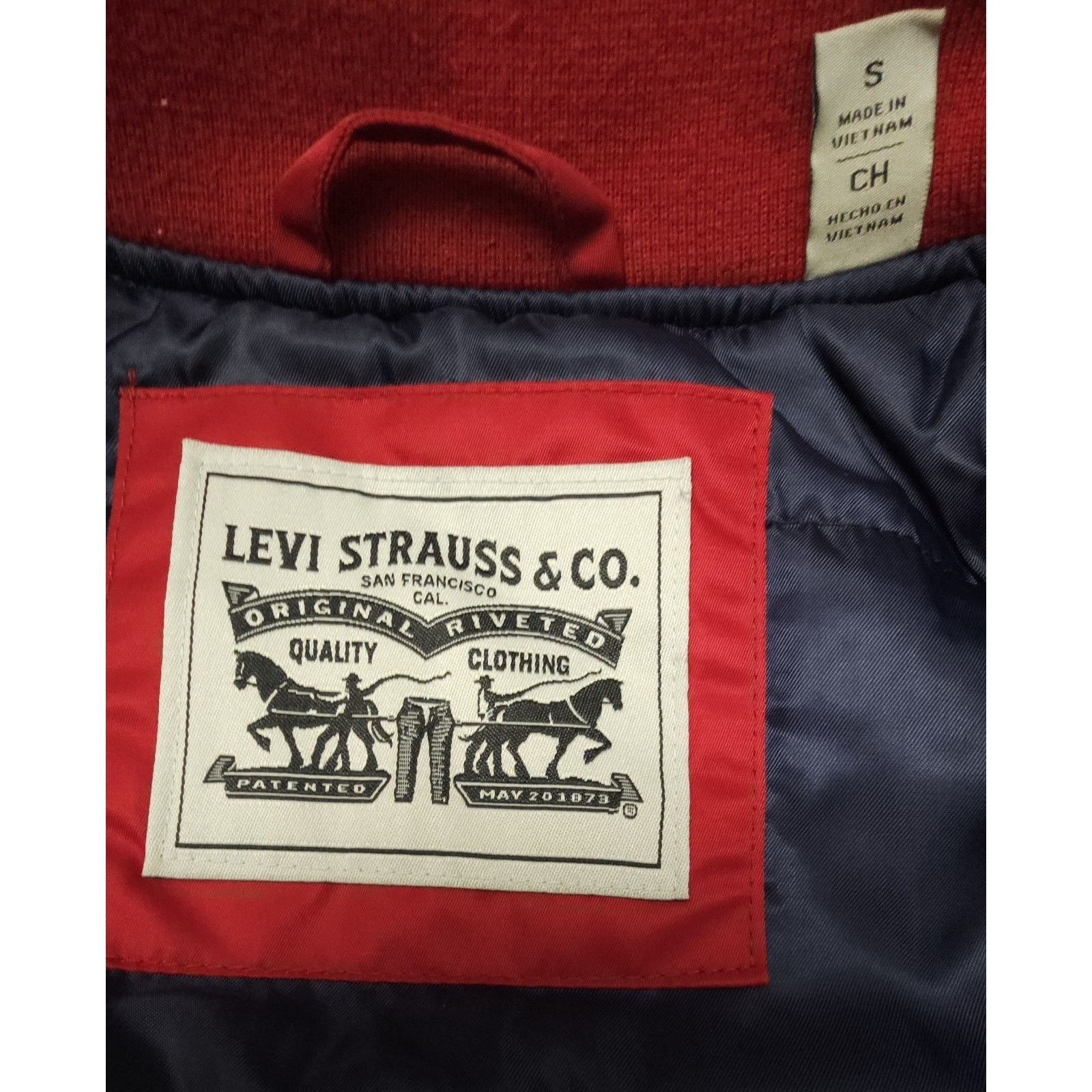 Levi's Levi's Men's Red Flight Satin Unfilled Ma-1 Bomber Jacket S Size US M / EU 48-50 / 2 - 5 Thumbnail