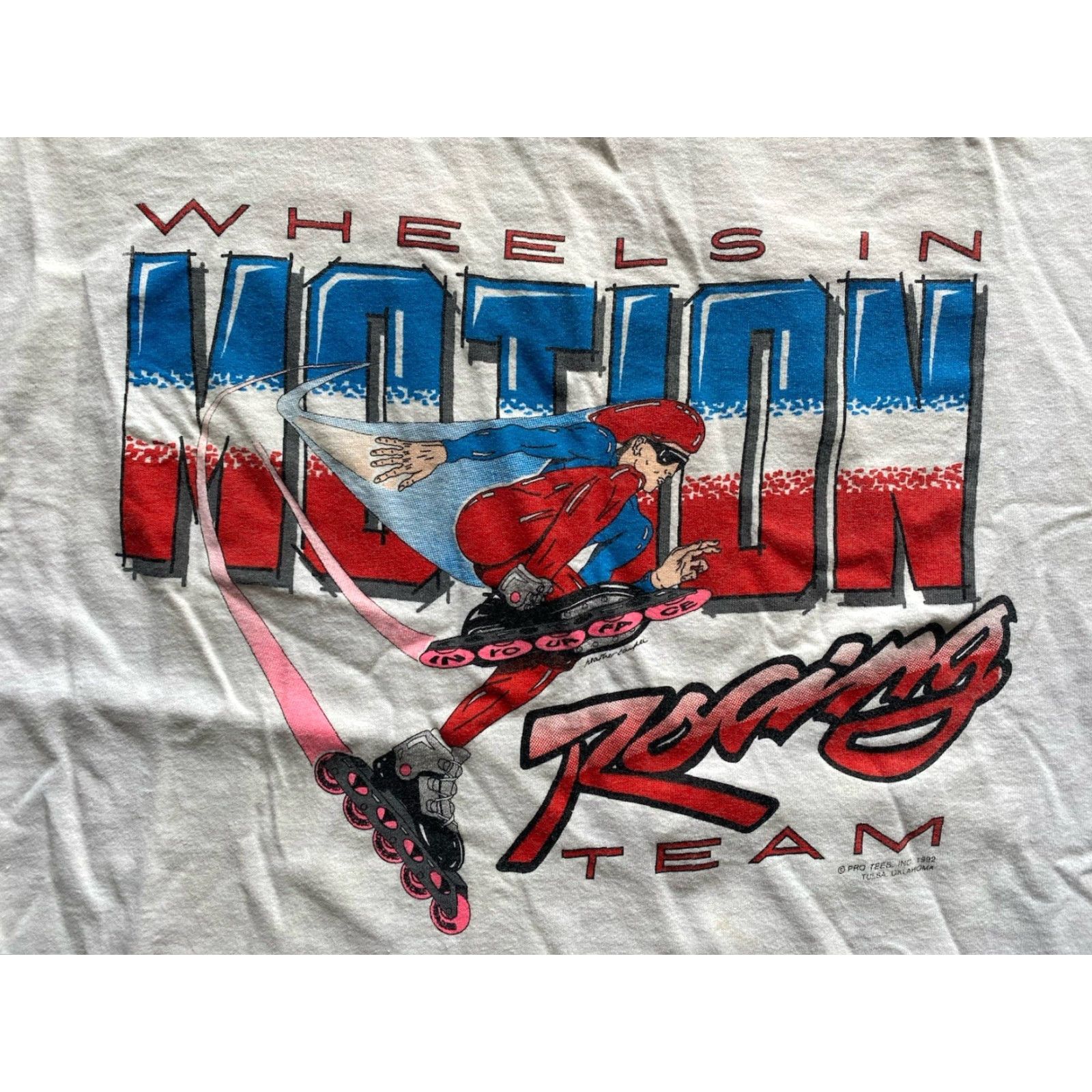 Fruit Of The Loom VINTAGE 1992 Wheels In Motion Racing Team Pepsi T-Shirt Men XL White Fruit of the Loom Shirt Short Sleeve 1990s Mens Size US XL / EU 56 / 4 - 5 Thumbnail