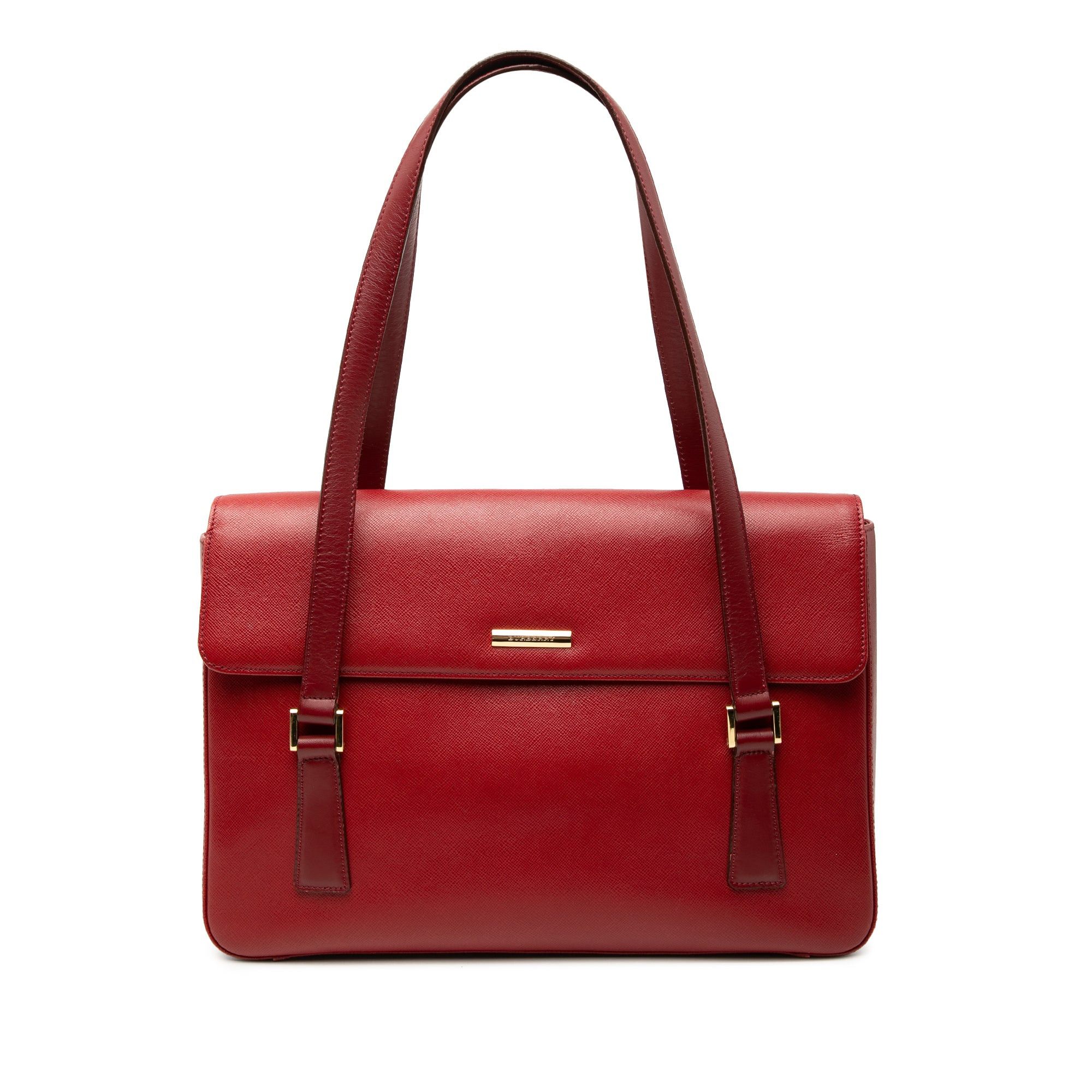 Burberry Leather Handbag in Red, Women's