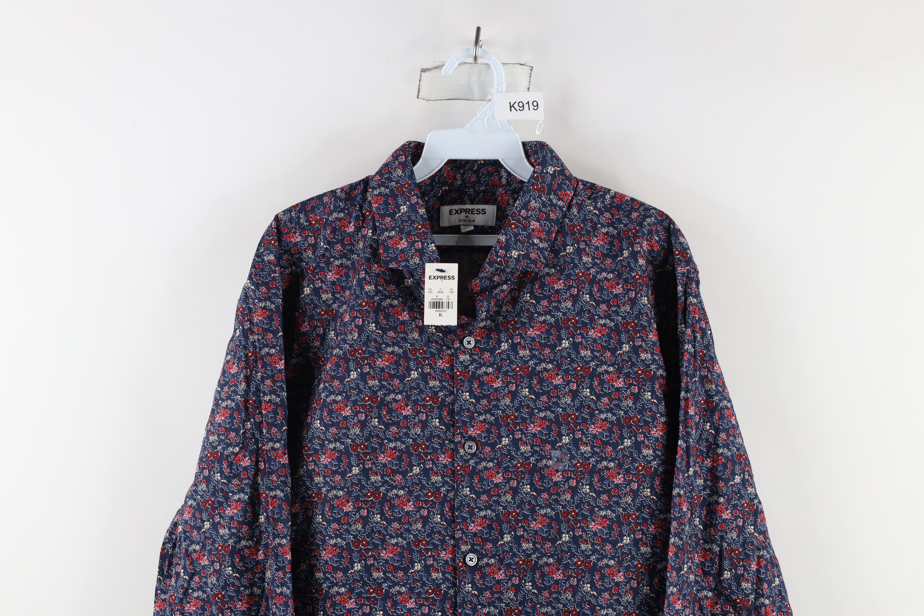 Express × Vintage New Express Fit Rainbow Flower All Over Print Button Shirt Size US XL / EU 56 / 4 - 2 Thumbnail