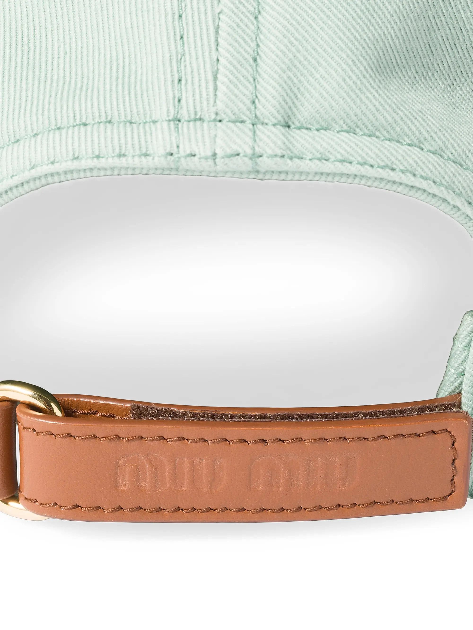 Miu Miu o1B3y1r0426 Size: L / Drill Baseball Hat / Cap in Green Size ONE SIZE - 3 Thumbnail