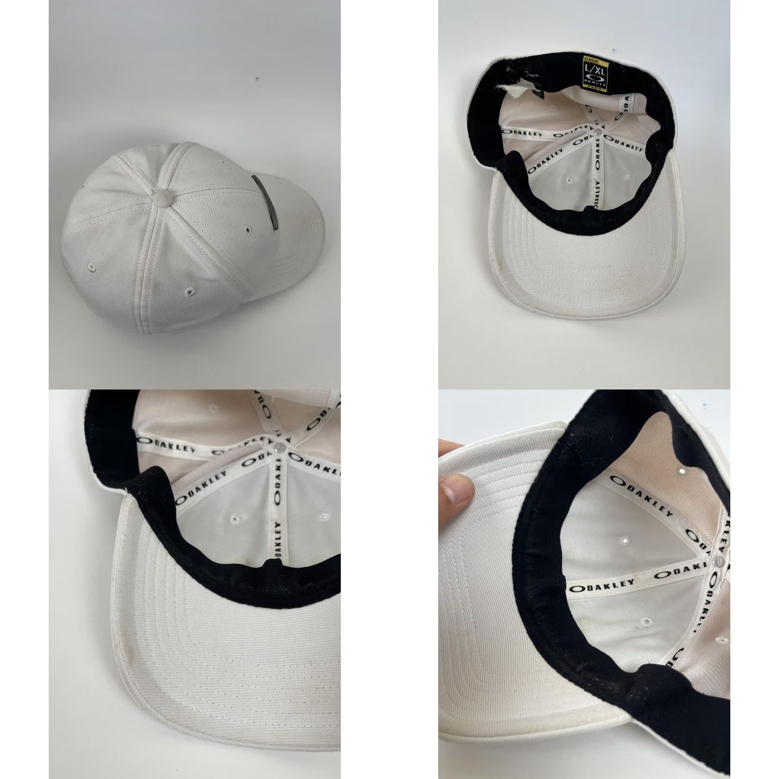 Oakley Oakley Hat Cap Fitted Mens XL White Classic Low Flex Stretch Fit Baseball Y2K Size ONE SIZE - 8 Thumbnail