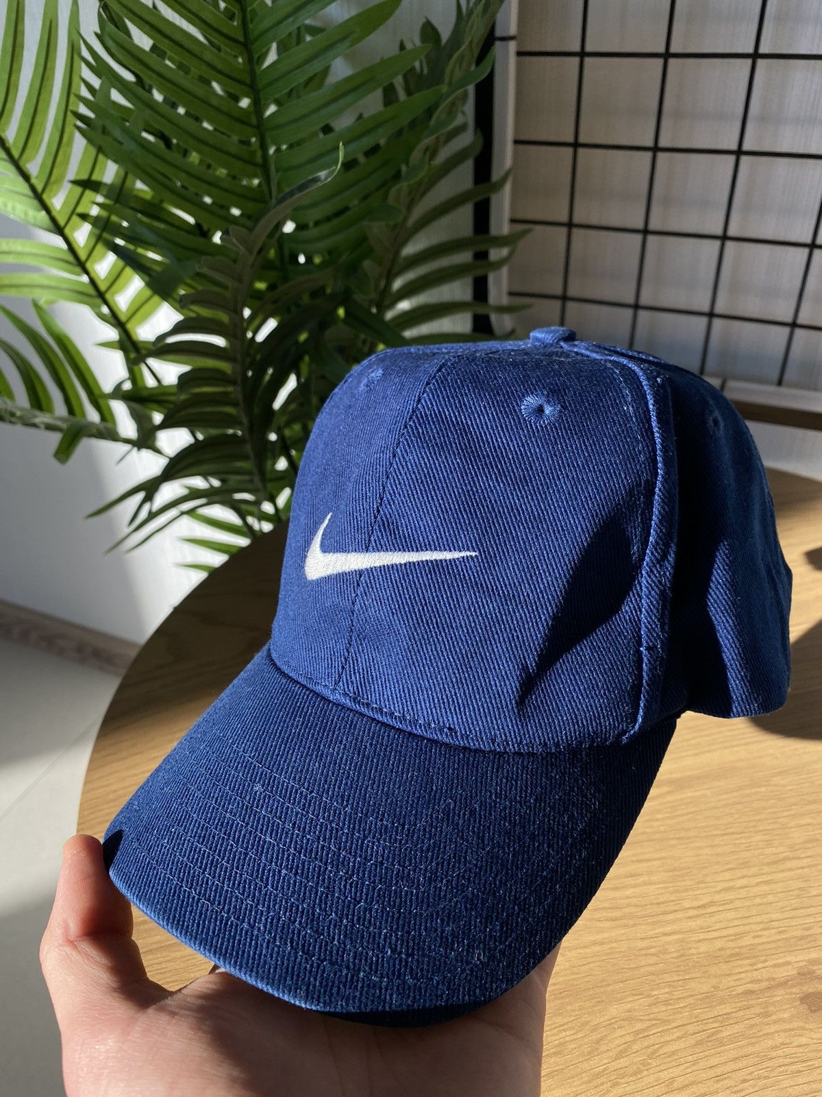 Nike × Vintage Nike Vintage 90’s Hat Navy Blue Logo Cap Rare Unisex OS Men Size ONE SIZE - 4 Thumbnail