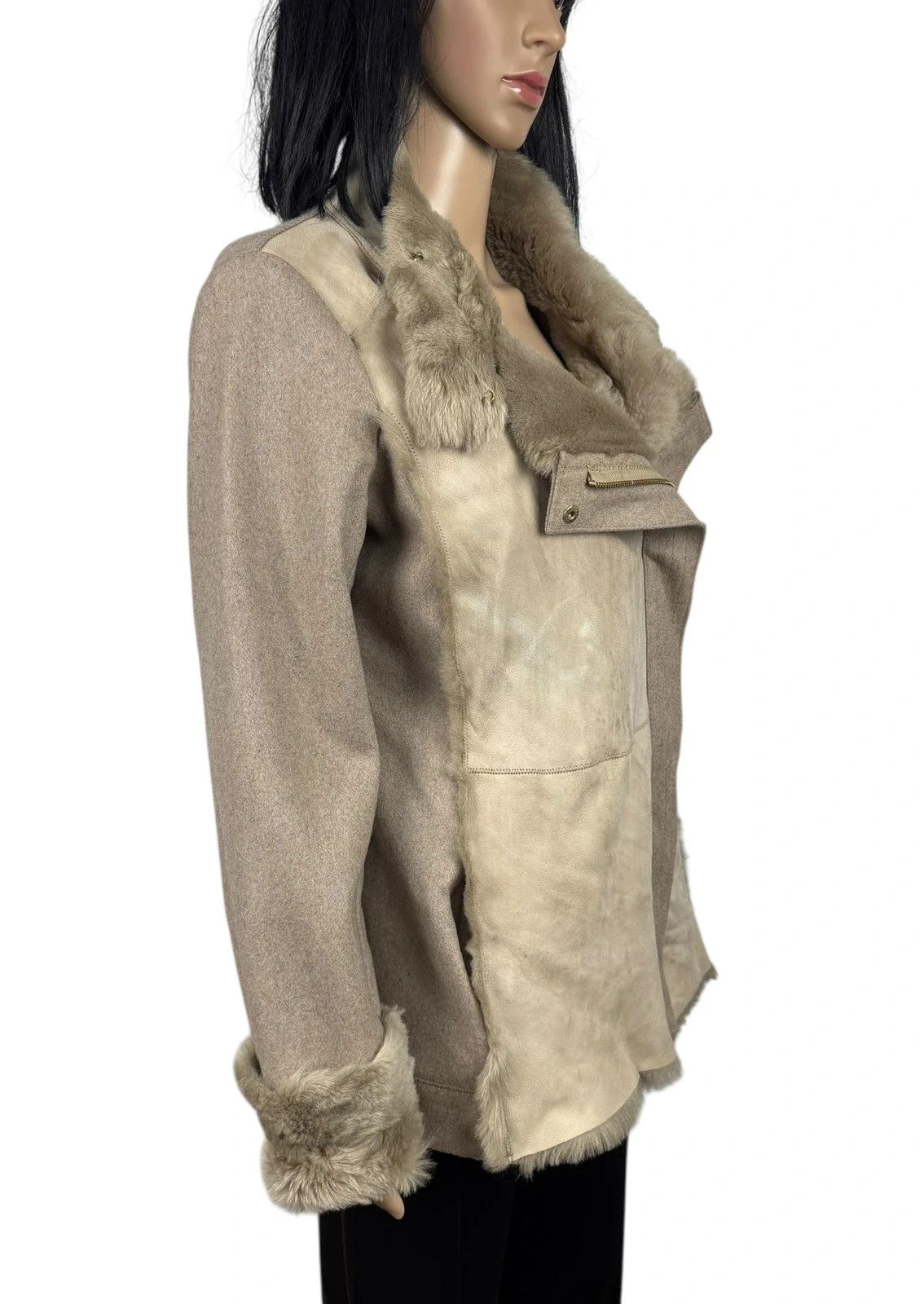 Trussardi Trussardi Genuine Leather Wool Jacket Shearling size 46 Size L / US 10 / IT 46 - 6 Thumbnail