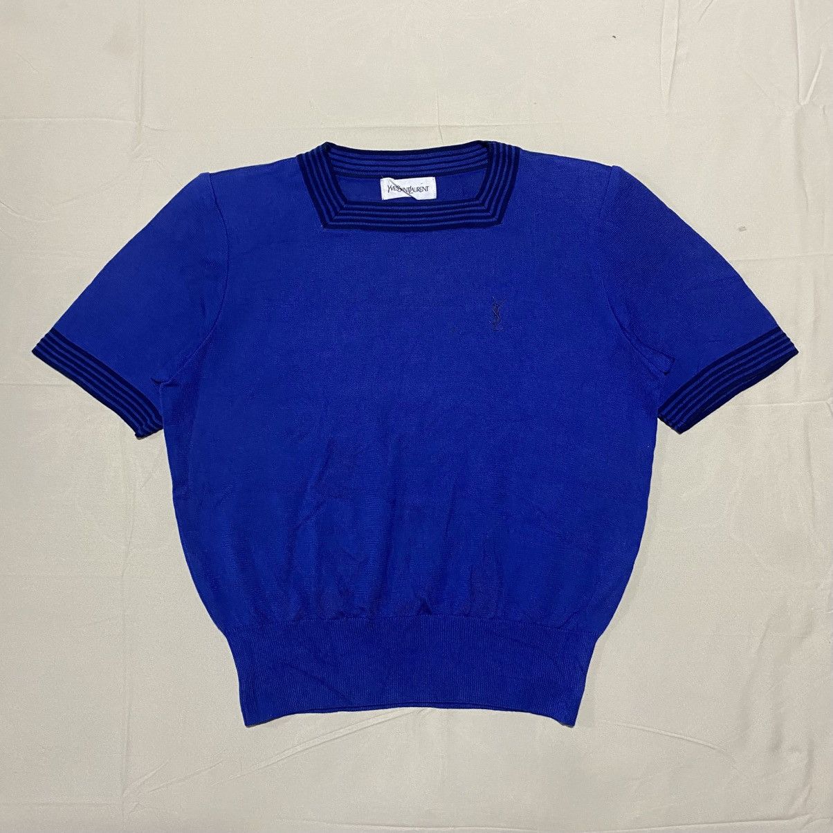 Yves Saint Laurent Yves Saint Laurent Knit Short Sleeve Summer Knit Size M / US 6-8 / IT 42-44 - 1 Thumbnail