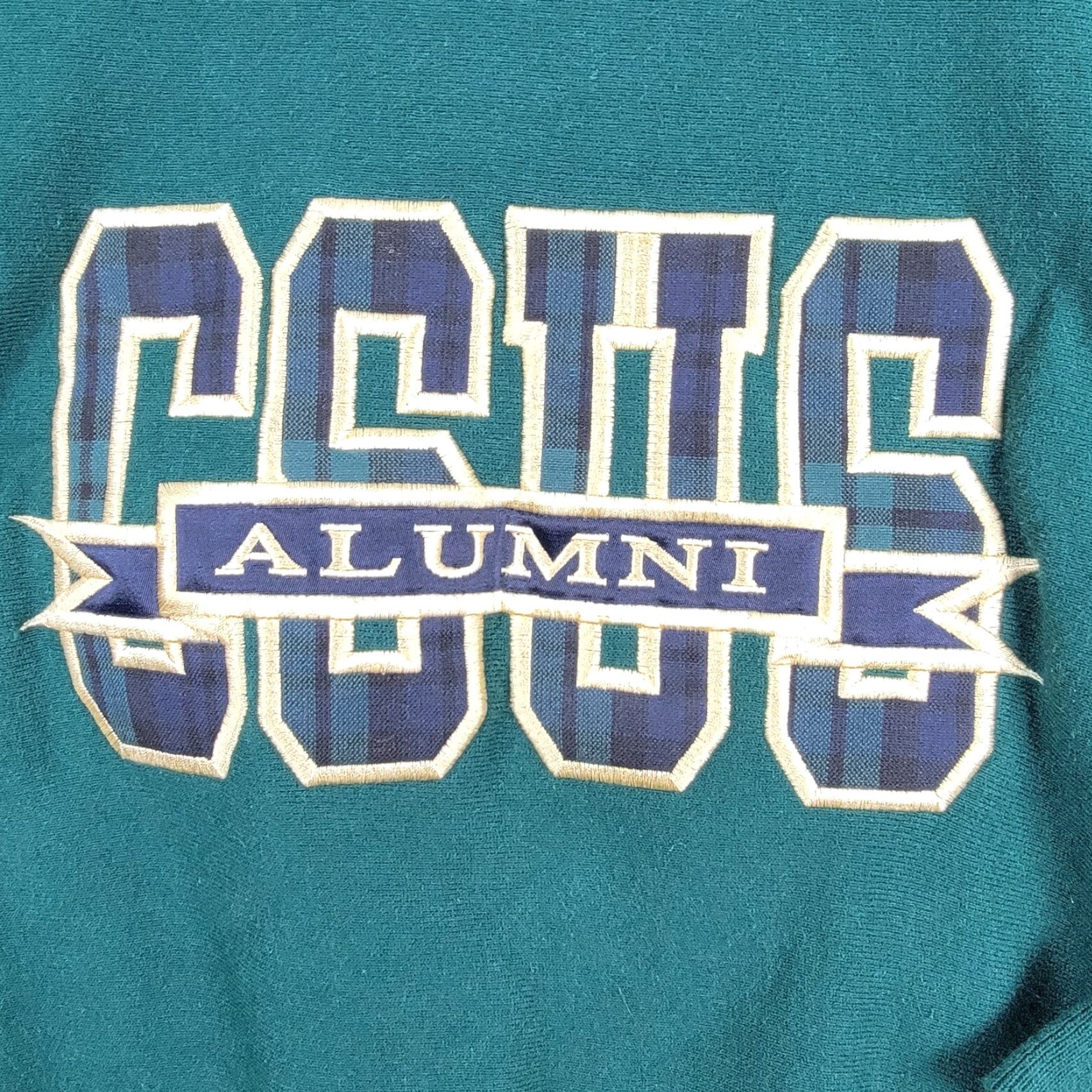 Jansport VINTAGE JanSport Men's Small CSUS Alumi Green/Blue Cotton Sweatshirt Size US S / EU 44-46 / 1 - 2 Thumbnail