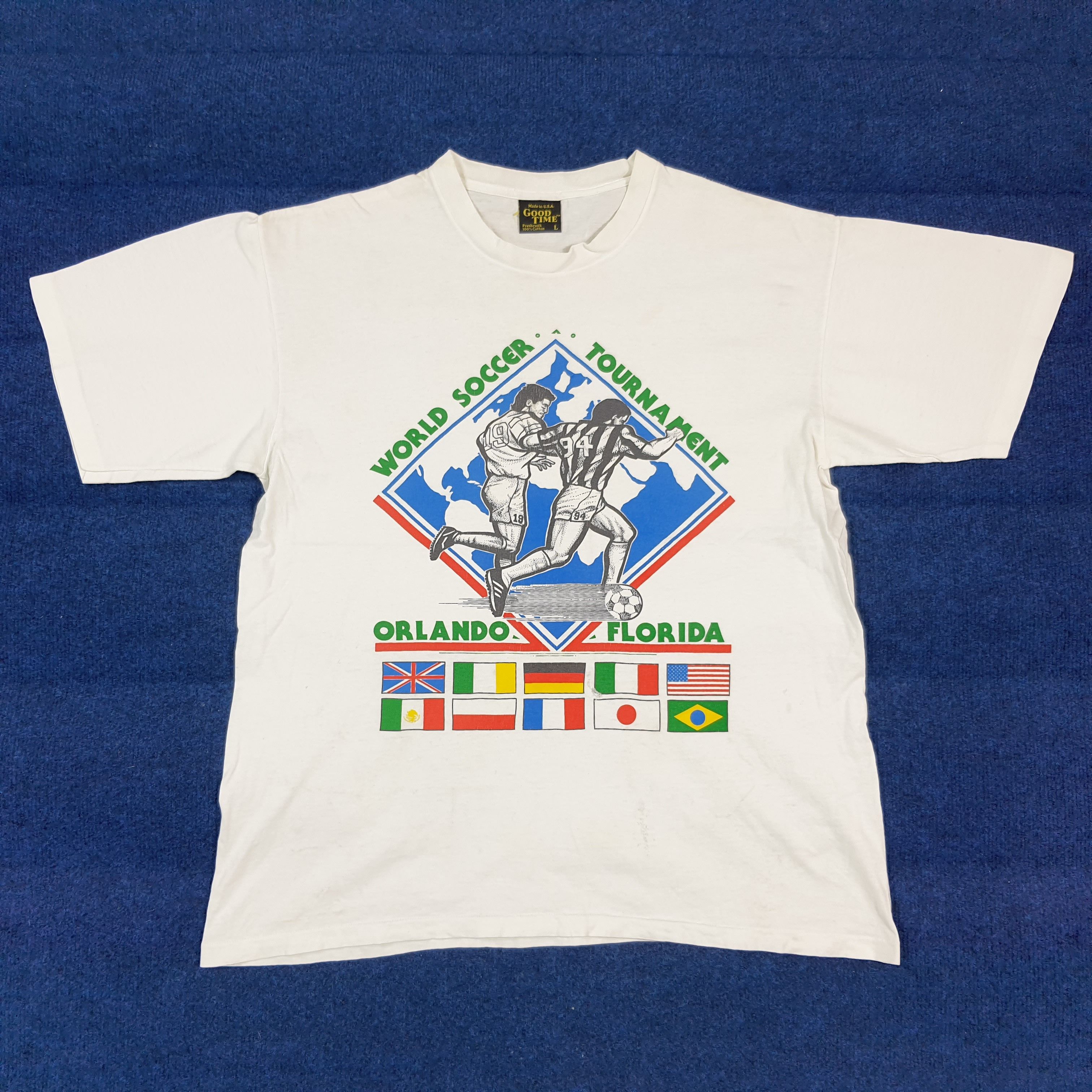 Vintage Vintage 90s World Soccer Orlando Tournament Tshirt C299N43 Size US L / EU 52-54 / 3 - 1 Thumbnail