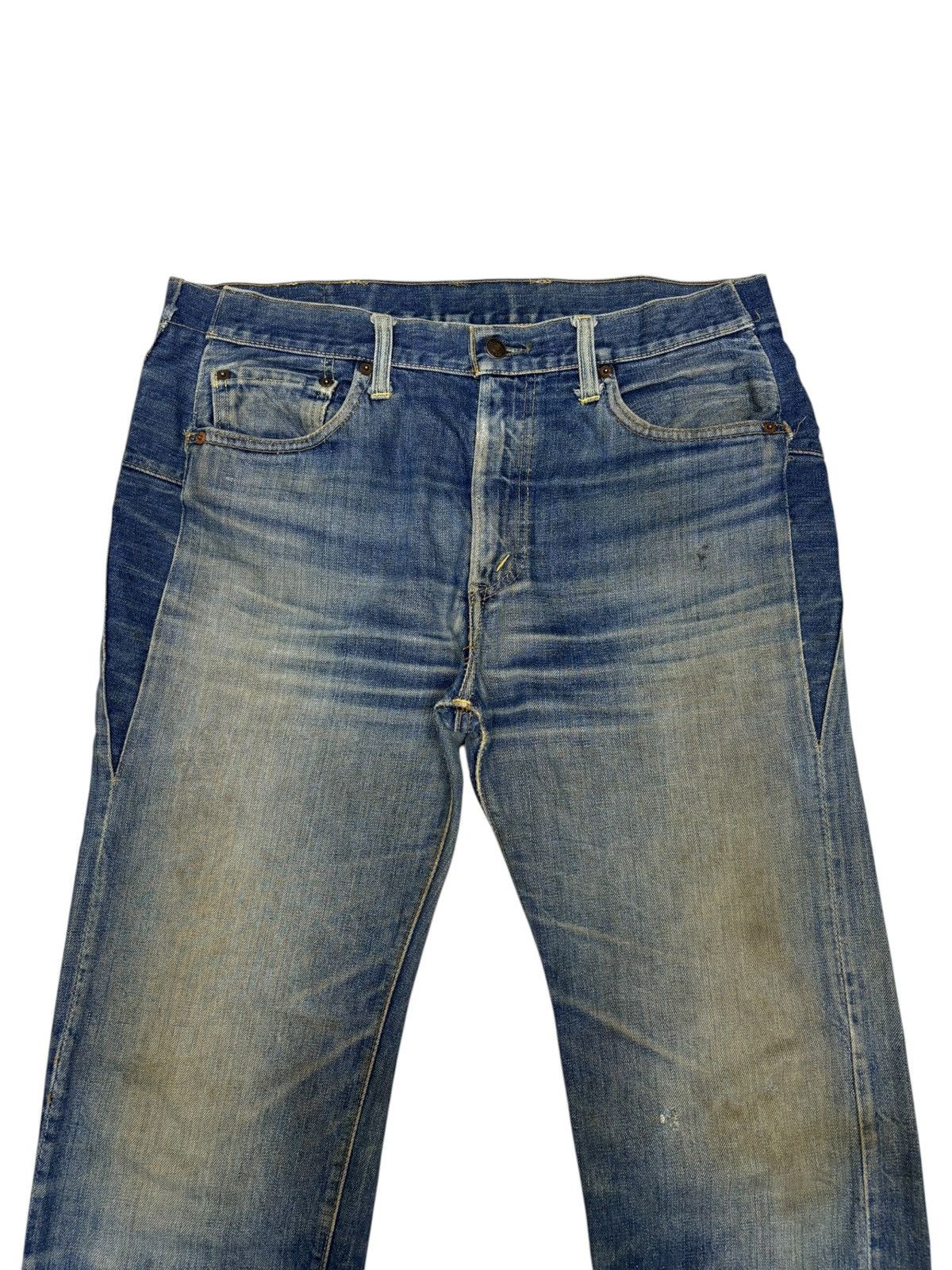 Levi's Levis 505 70s Button 8 Distressed Denim Jeans Size US 35 - 9 Thumbnail