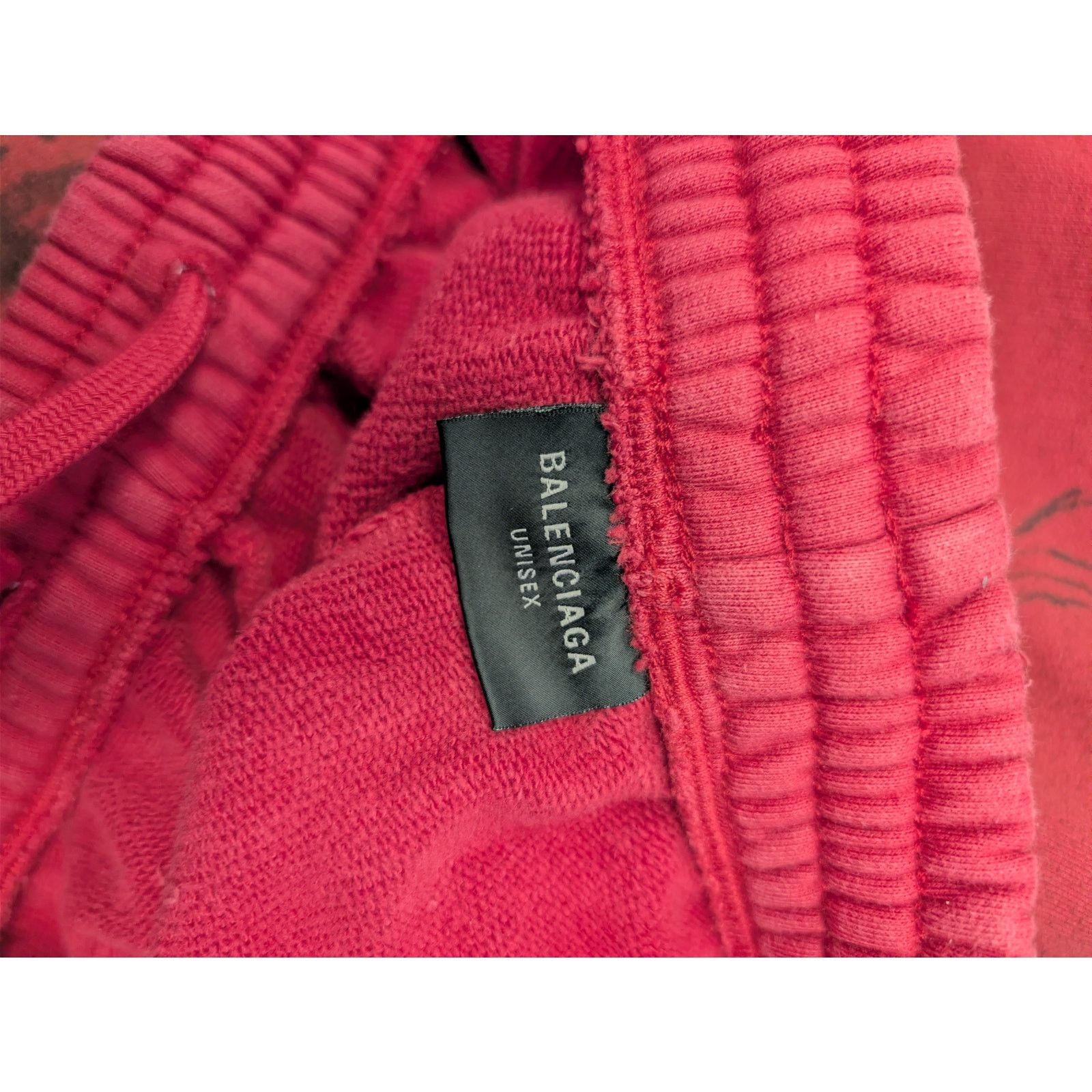 Balenciaga o1rshd1 Baggy Sweatpants & Joggers in Red/Black Size US 32 / EU 48 - 16 Thumbnail