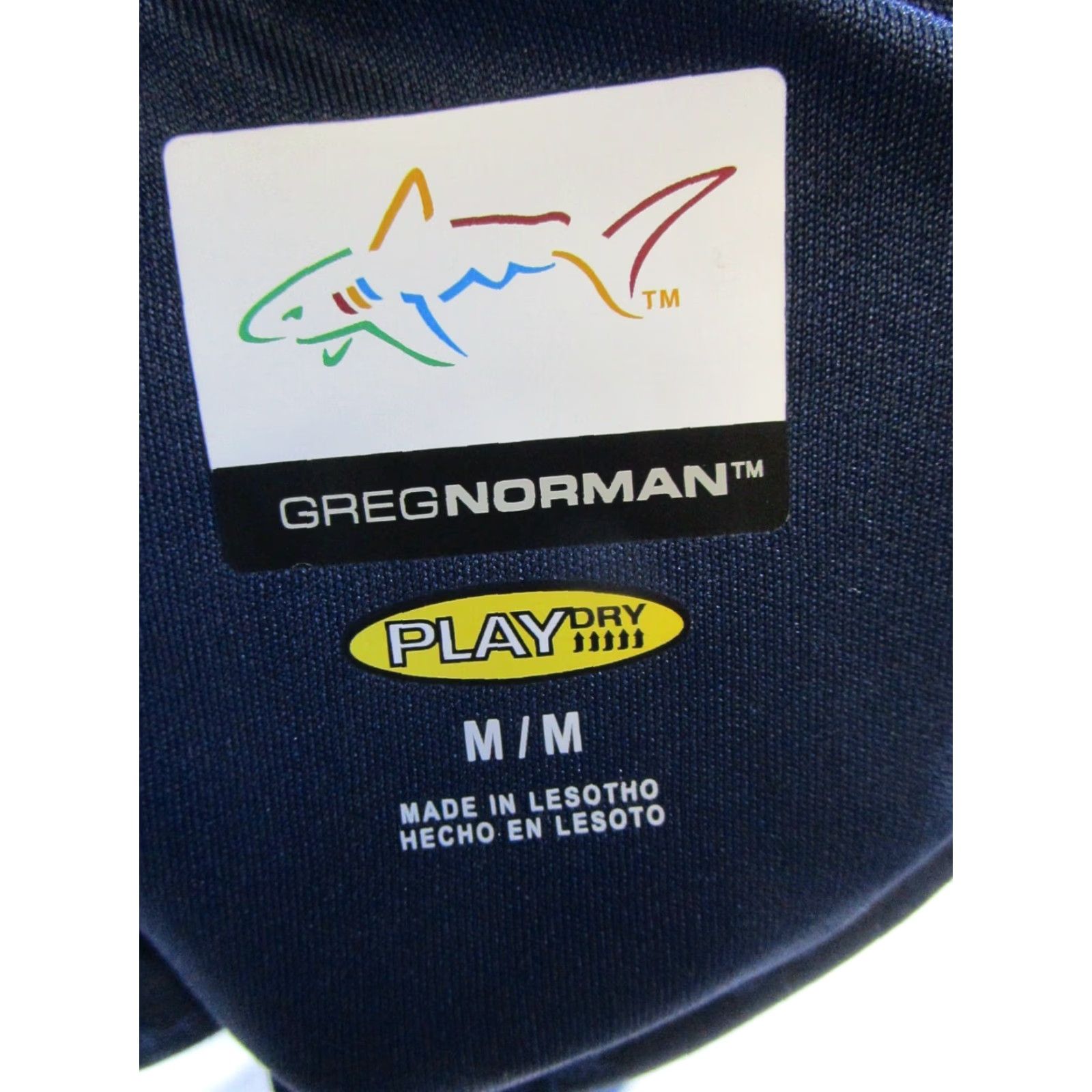 Vintage Greg Norman Polo Shirt Men Medium Blue PlayDry Golf Shirt - Fair Isle Pattern, Short Sleeve, Collared, Button-Front, Regular Fit - Mens Polo Size US M / EU 48-50 / 2 - 3 Thumbnail