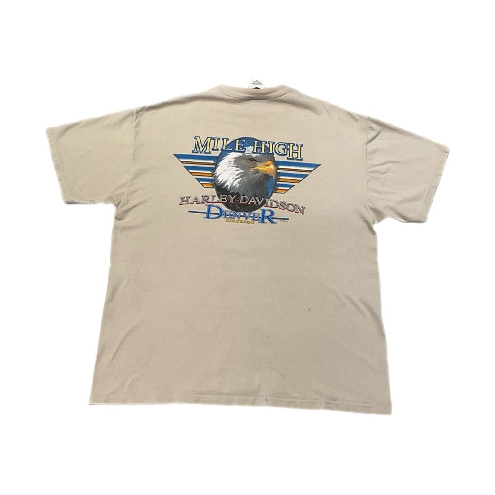 Harley Davidson Harley Davidson “Ride With Pride” Beige Graphic T-Shirt Size US XL / EU 56 / 4 - 2 Thumbnail