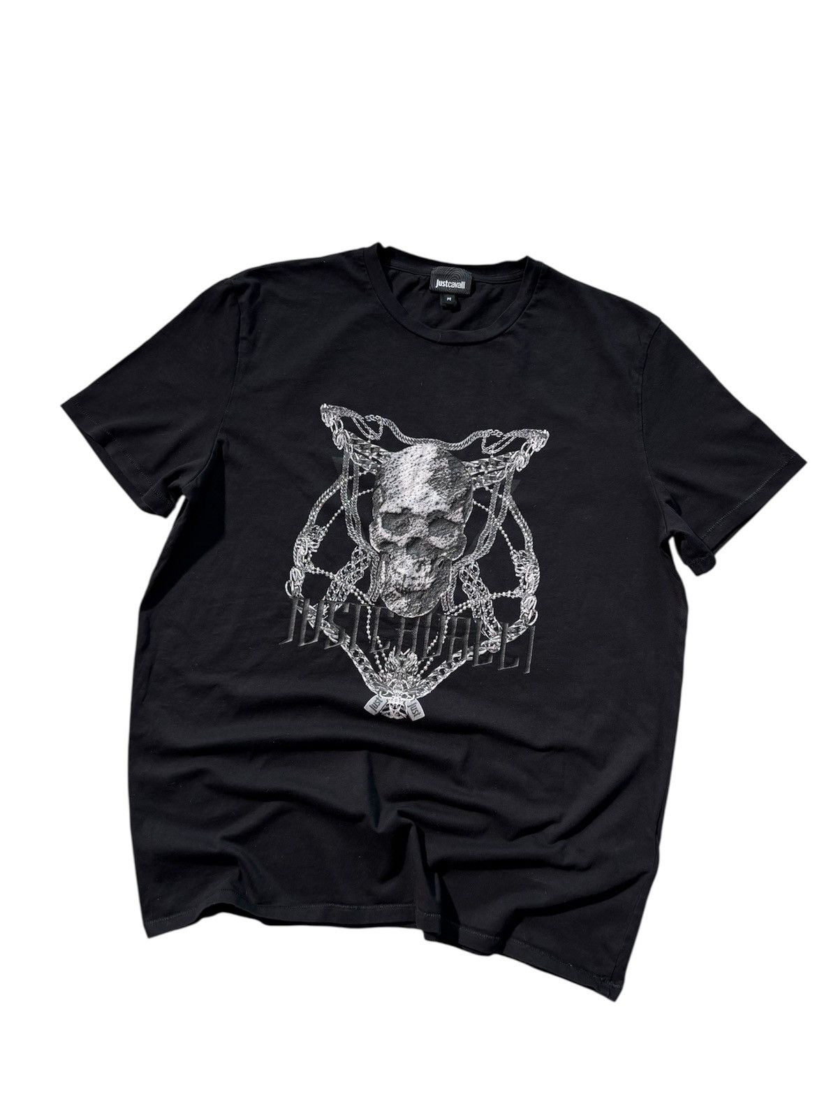 Just Cavalli Just Cavalli Gothic Skull Dead Tshirt Black Italy Designer Size US M / EU 48-50 / 2 - 1 Thumbnail