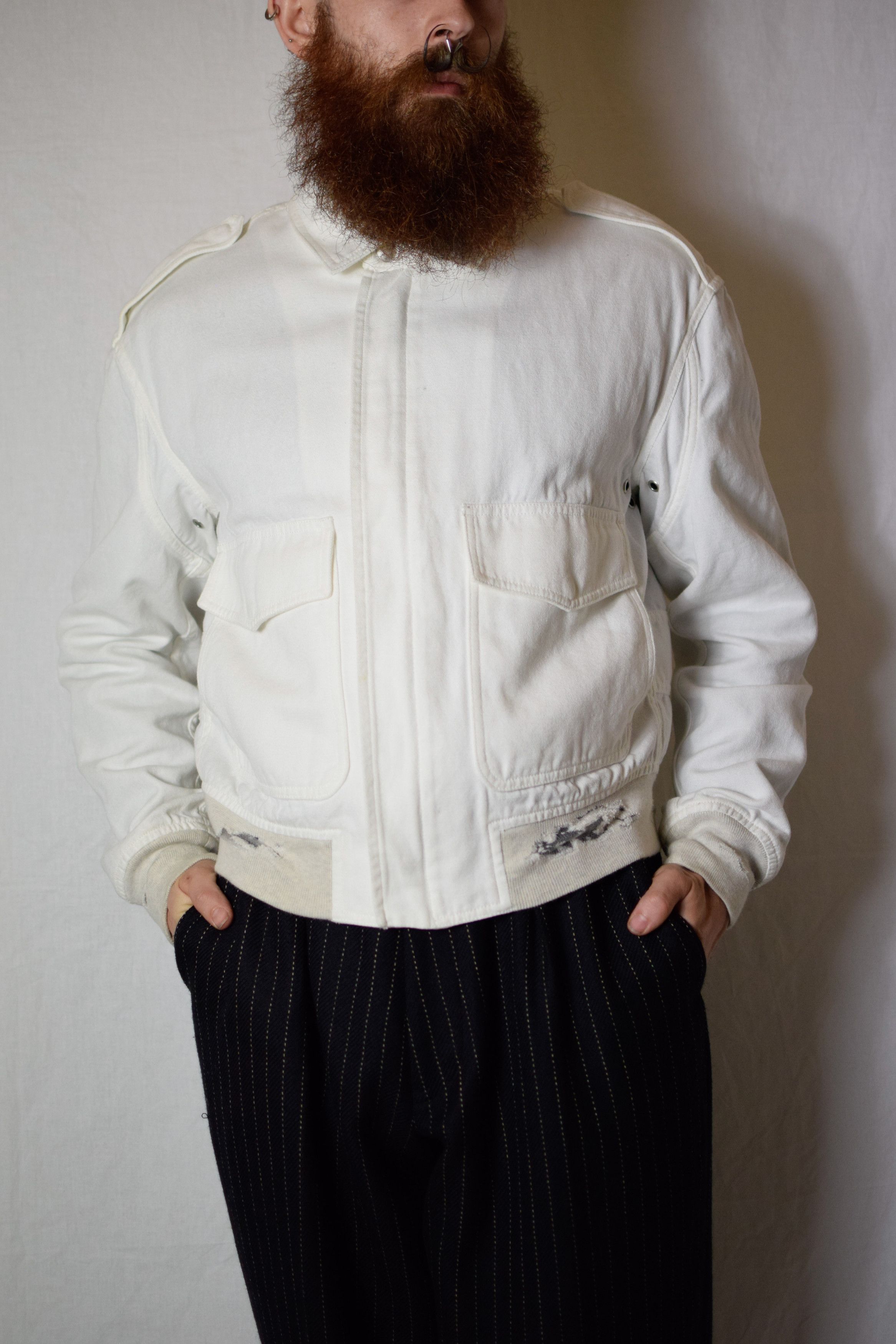 Maison Margiela Maison Margiela SS16 Distressed A-2 Bomber Jacket Size US L / EU 52-54 / 3 - 1 Thumbnail
