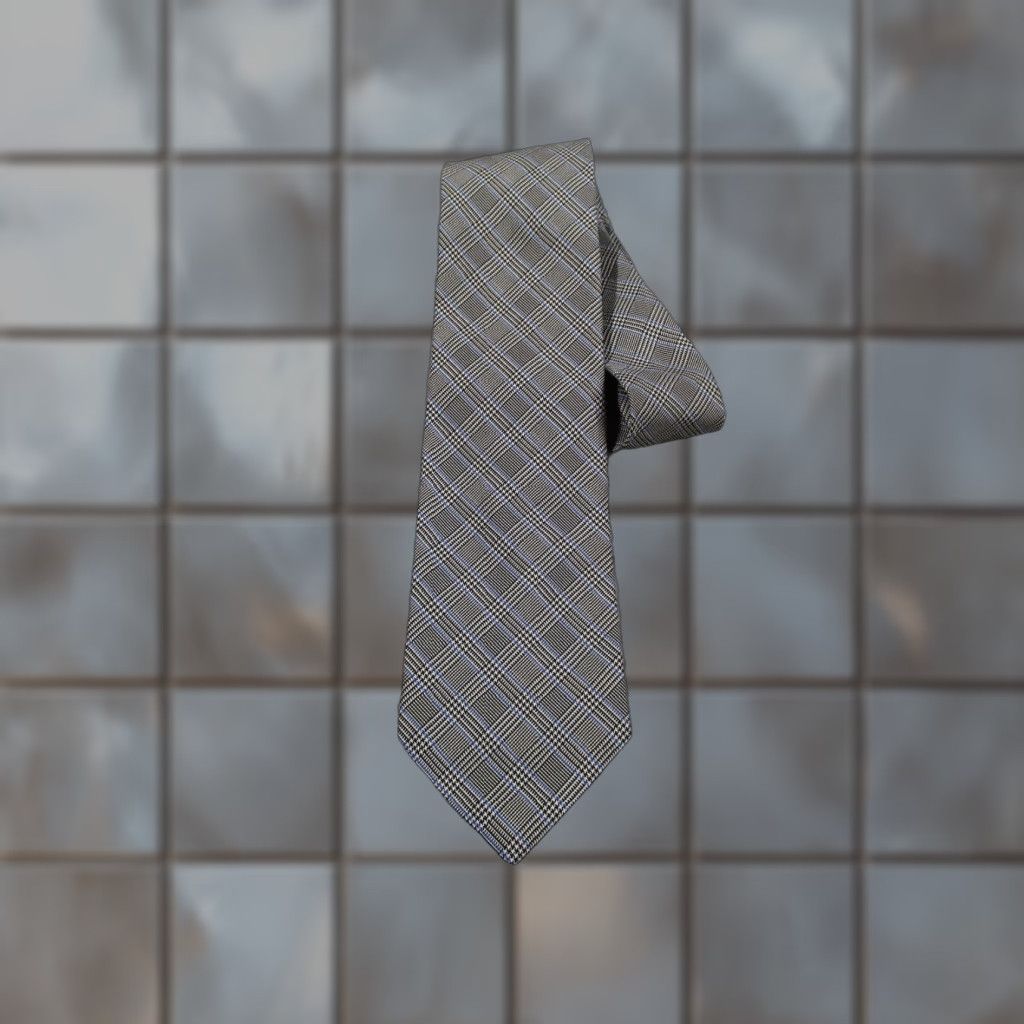 Brooks Brothers BROOKS BROTHERS MAKERS Men’s gray / black / blue houndstooth silk neck tie - 100% silk - Made in USA - Classic size - TIE Size ONE SIZE - 1 Thumbnail