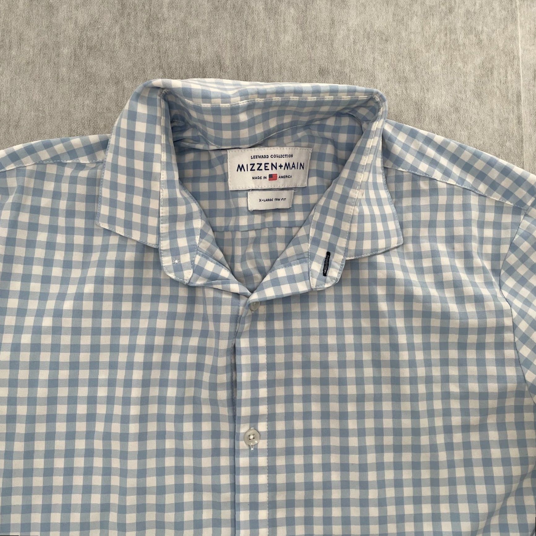 Mizzen+Main Mizzen+Main Shirt Adult XL Blue Checkered Button Up Mens XL Casual Classic Button-Up Size US XL / EU 56 / 4 - 3 Thumbnail