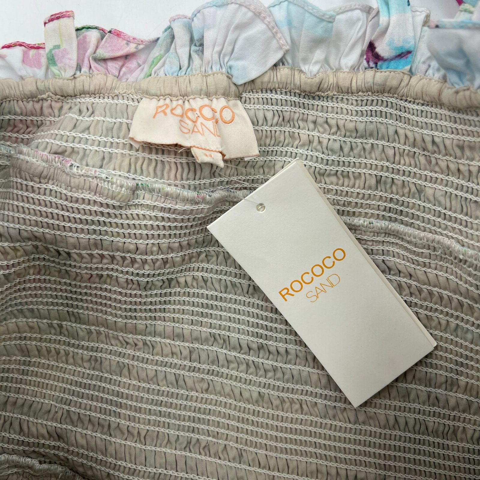 Rococo Sand Rococo Sand Sunset Smocked Mini Dress Printed Bodycon Size M / US 6-8 / IT 42-44 - 3 Thumbnail