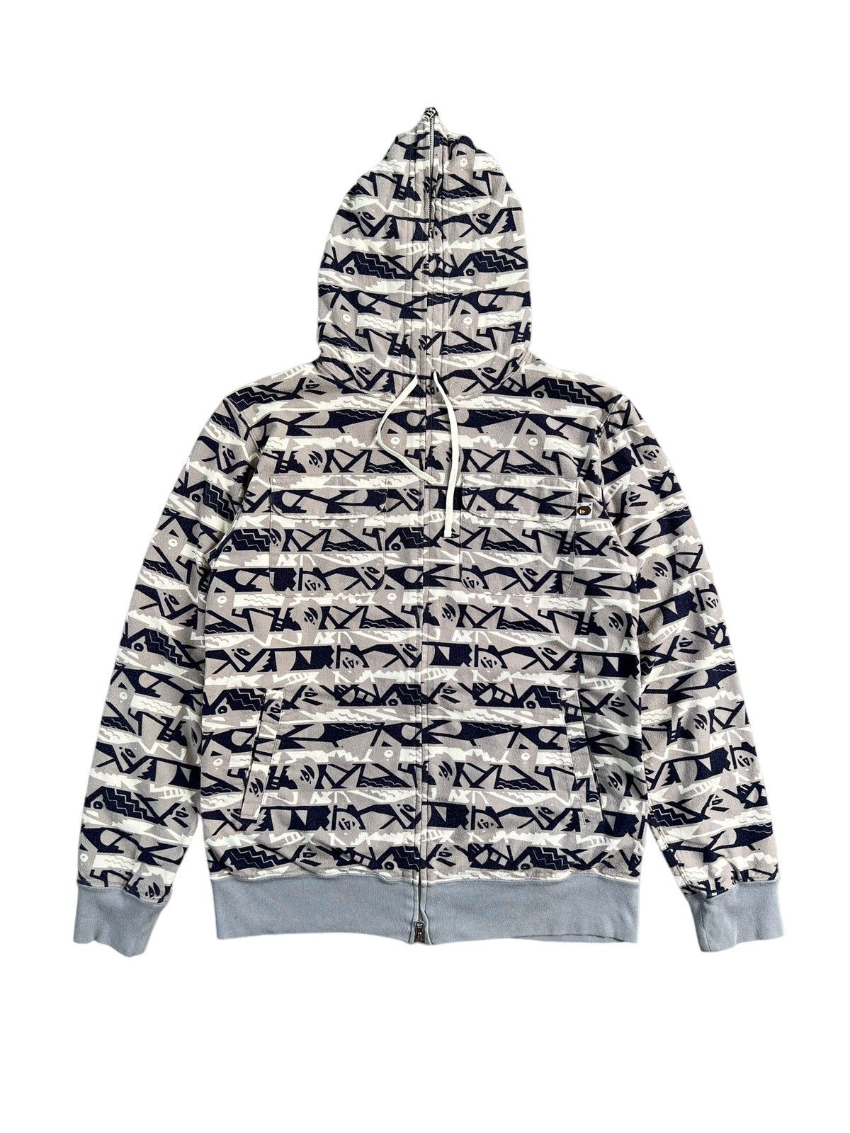 Bape Bape Navajo Tribal Pattern Full Zip Hoodie Size US L / EU 52-54 / 3 - 1 Thumbnail