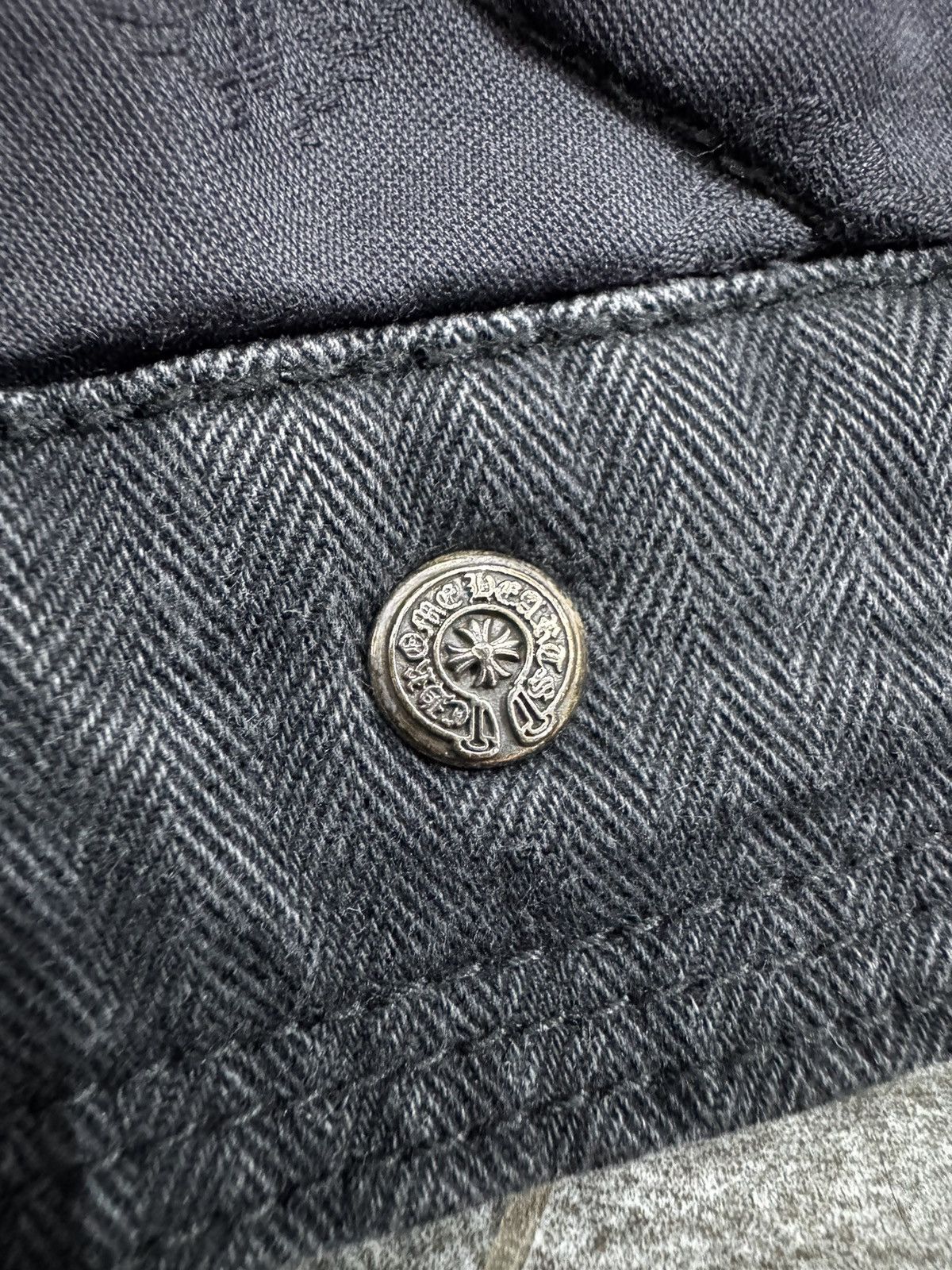 Chrome Hearts Chrome Hearts KB24 Khaki Denim Jacket Rare Size US L / EU 52-54 / 3 - 9 Thumbnail