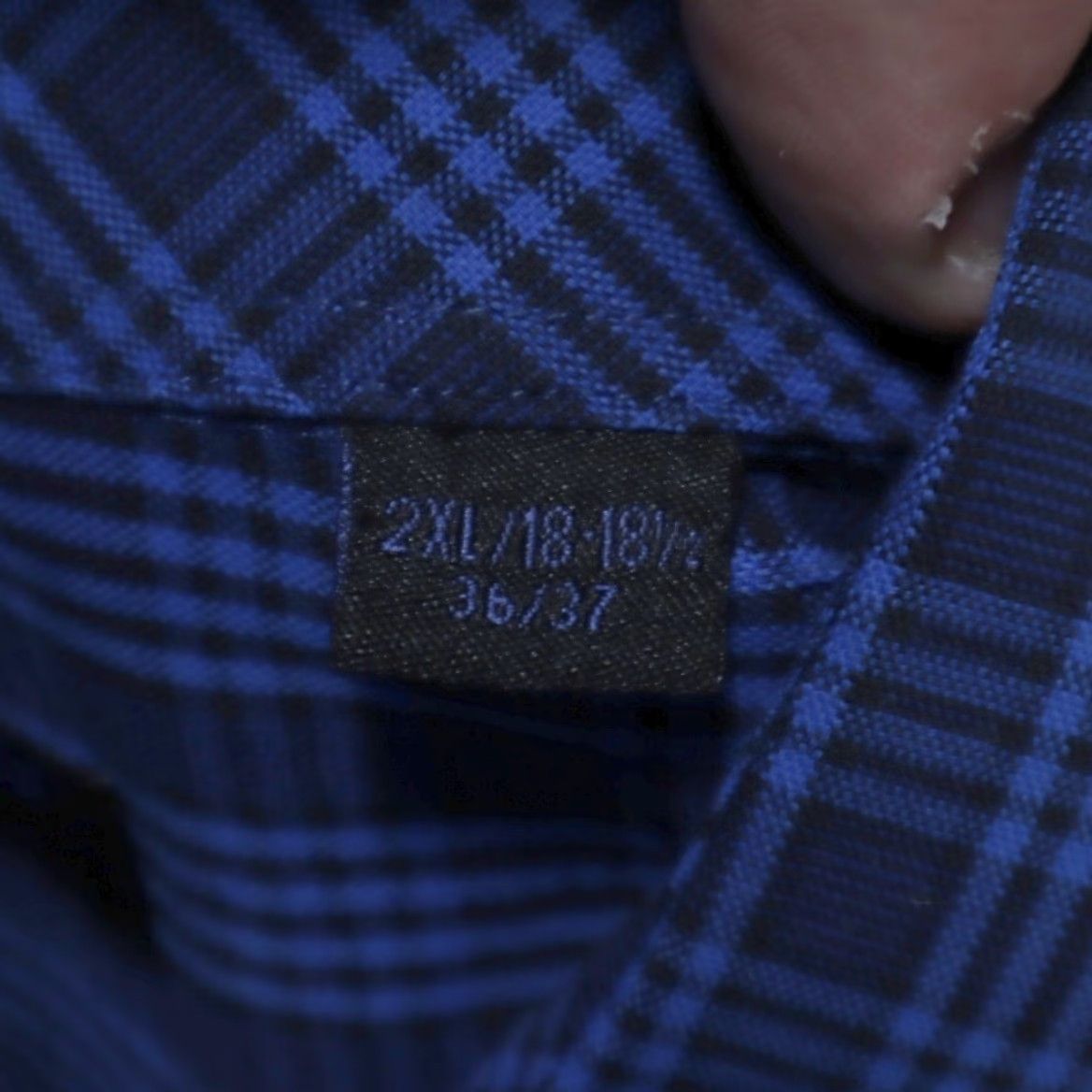 Vintage Andrew Fezza Shirt Blue Men's 2XL Gingham Long Sleeve Button Up Modern Fit Size US XXL / EU 58 / 5 - 6 Thumbnail