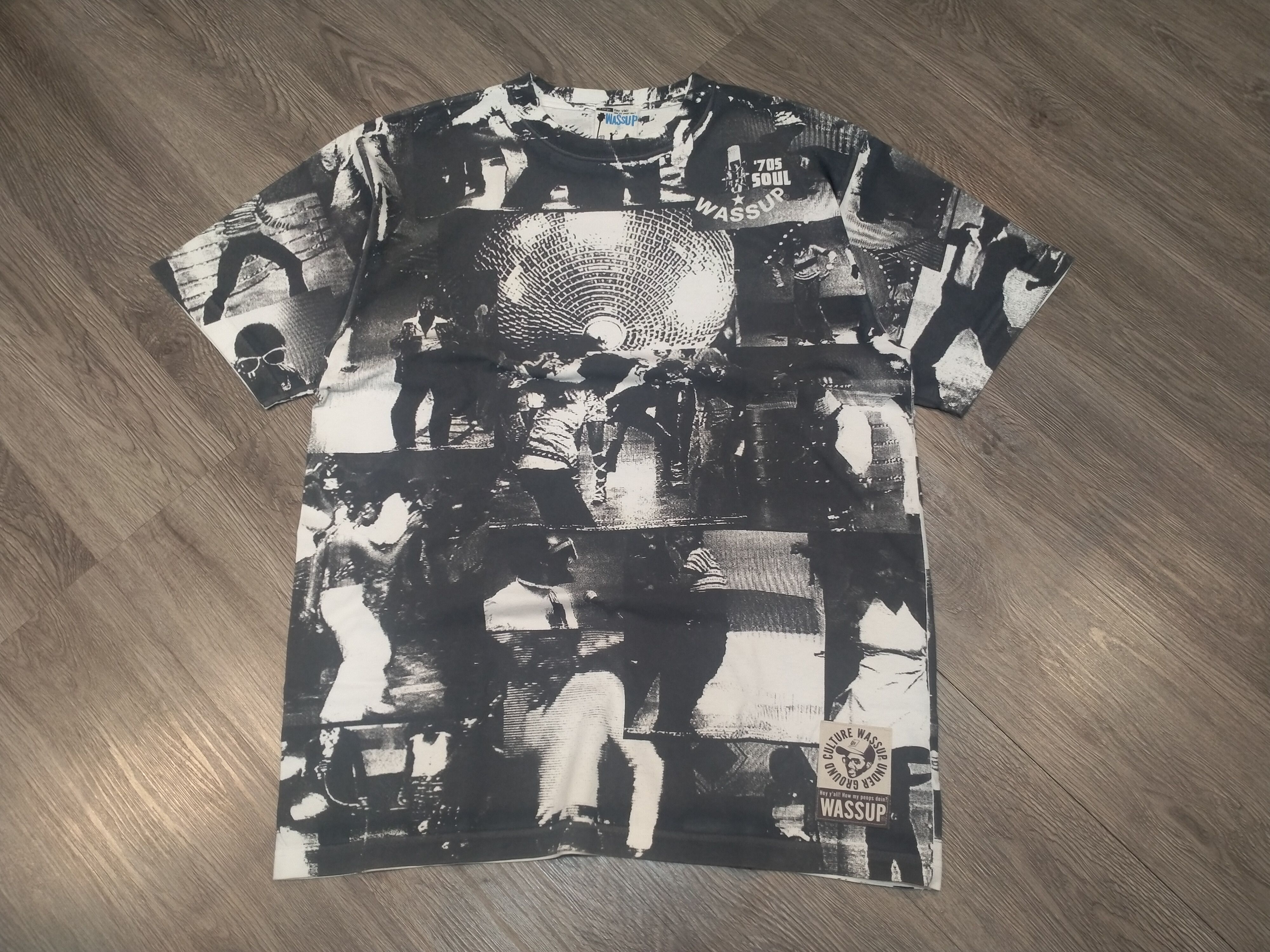 Japanese Brand Vintage Streetwear Wassup 70s Soul Art By Grakey Size US XL / EU 56 / 4 - 1 Thumbnail