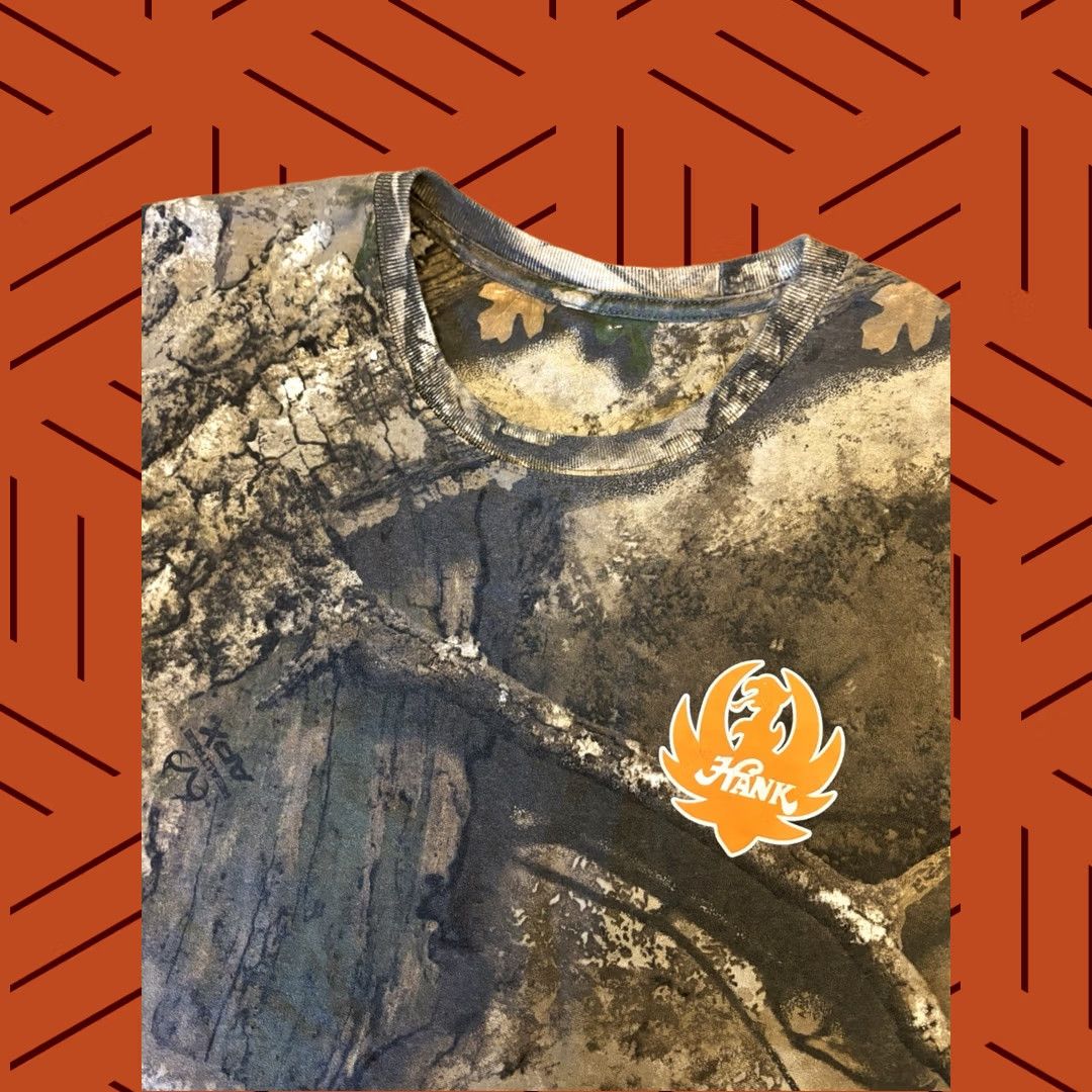 Hank Williams Jr. Camo T-Shirt M Realtree Apx Shirt Mens Camouflage Cotton Multicolor 90s Country Rock Concert Merch, Men's
