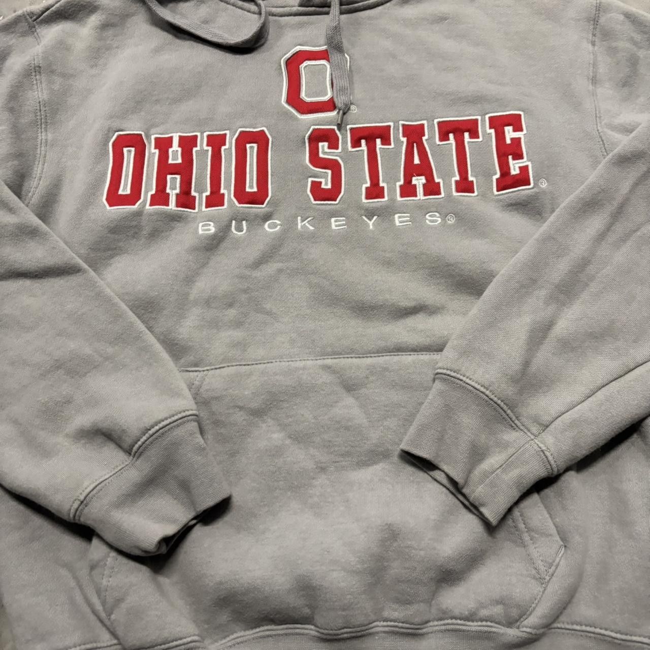 Japanese Brand × Vintage Crazy Vintage Y2K/2000s Grey Ohio State College Essential Hoodie! Size US S / EU 44-46 / 1 - 5 Thumbnail