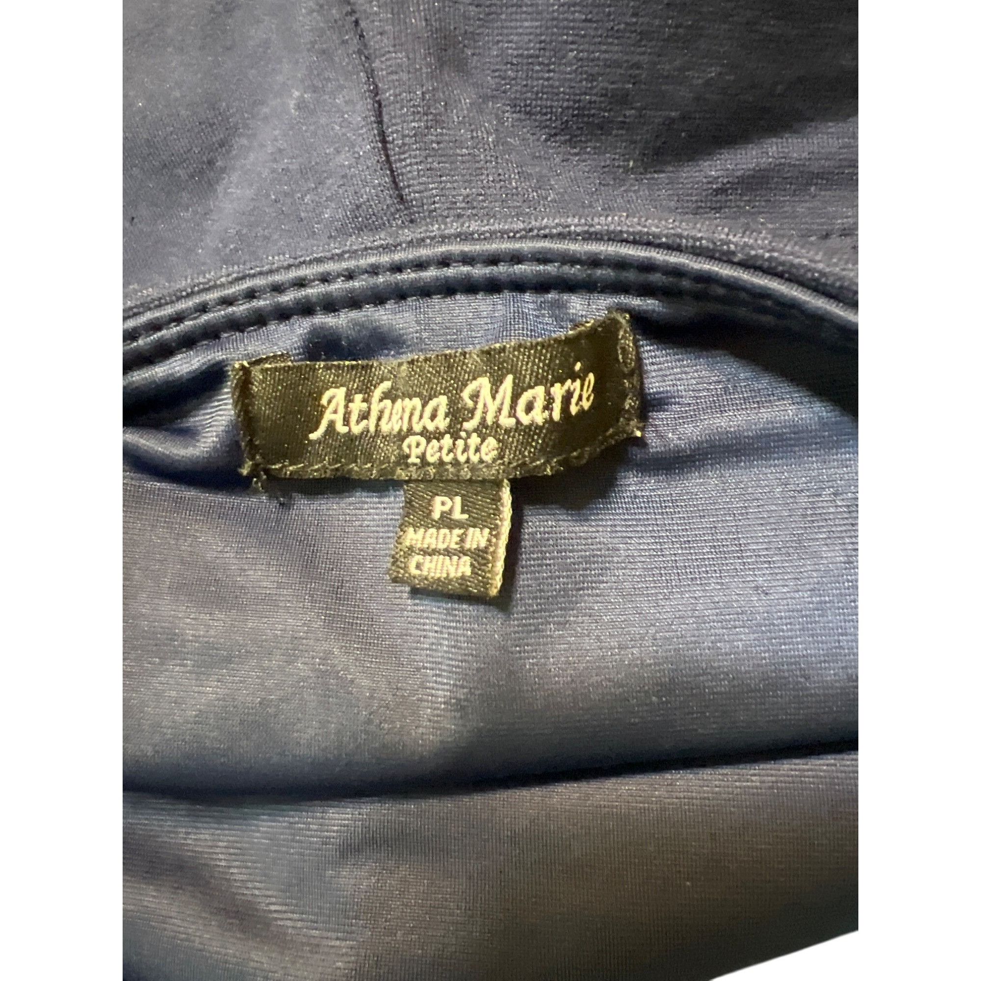 Other Athena Marie Navy Blue Capri Leggings Laser Cut Details Stre Size 34" / US 12 / IT 48 - 5 Thumbnail