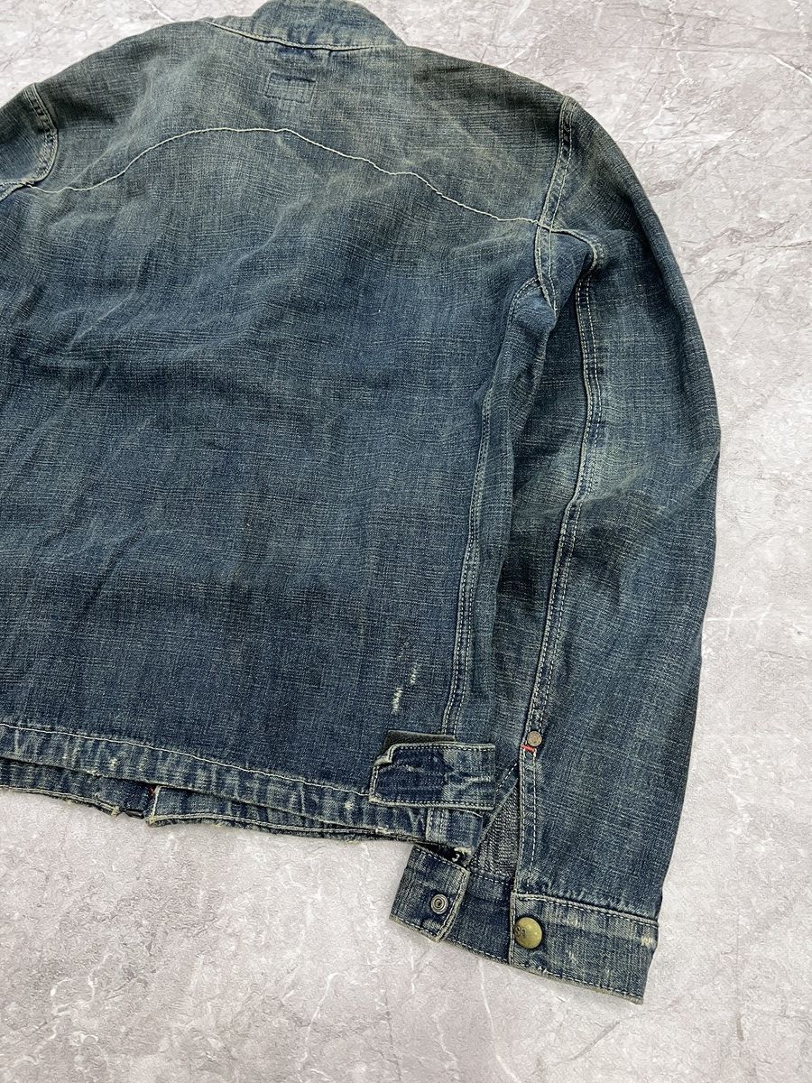 G-Star × Japanese Brand RACING MOTO DISTRESSED DENIM G STAR RAW Y2K JACKET Size US M / EU 48-50 / 2 - 11 Thumbnail