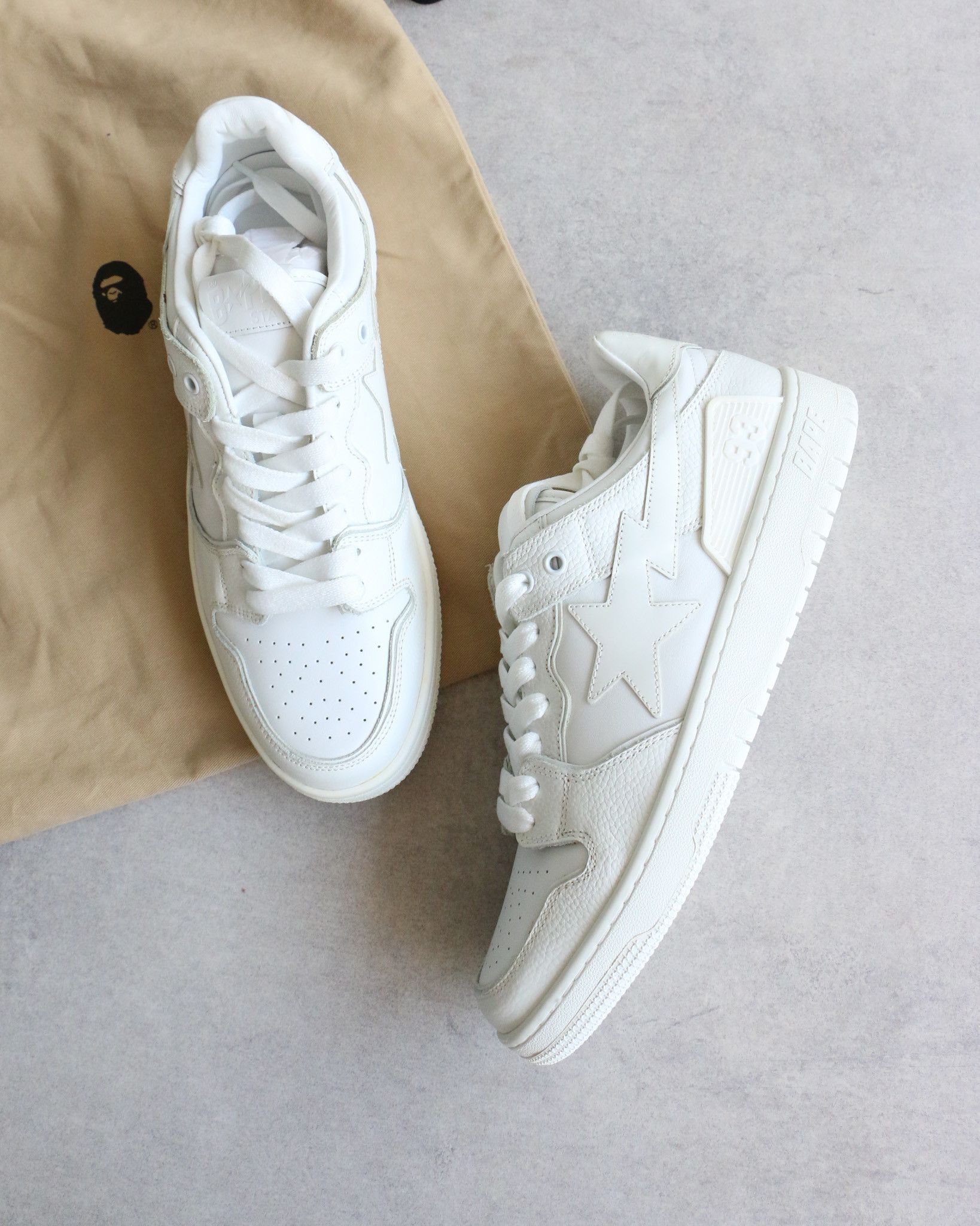 Bape BAPE Skatesta Triple White Sneakers Size US 9.5 / EU 42-43 - 1 Thumbnail
