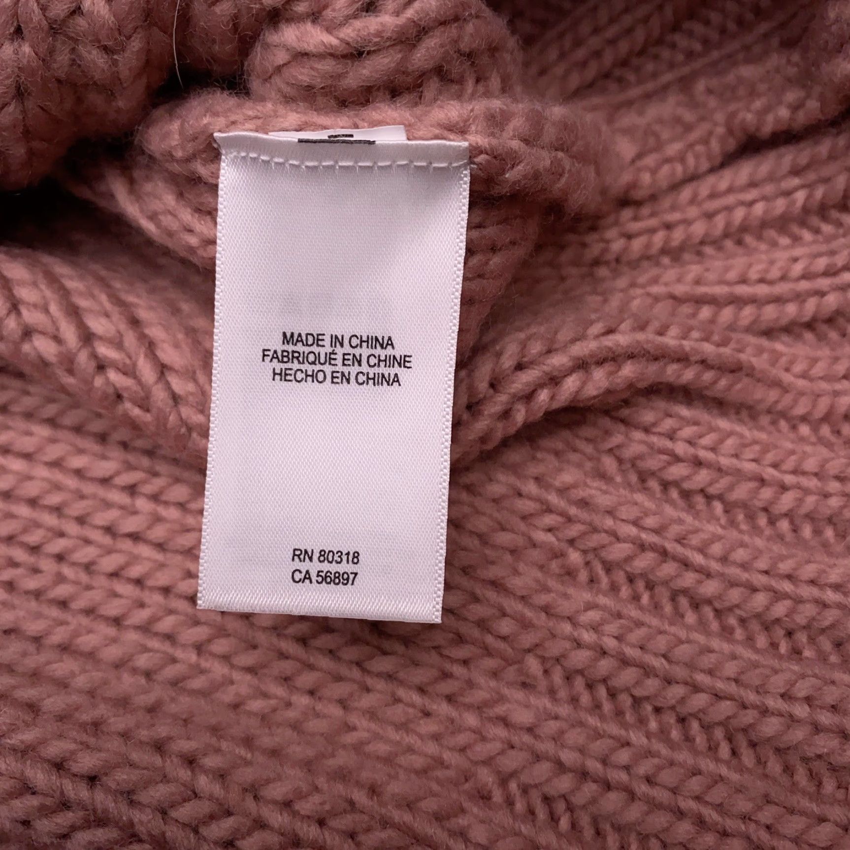 Lucky Brand Lucky Brand Sweater Womens L Pink Cable-Knit Mock Neck Pullover, Long Sleeve, Regular Fit, Knit, Solid, Winter Spring Fall, Casual Size L / US 10 / IT 46 - 6 Thumbnail