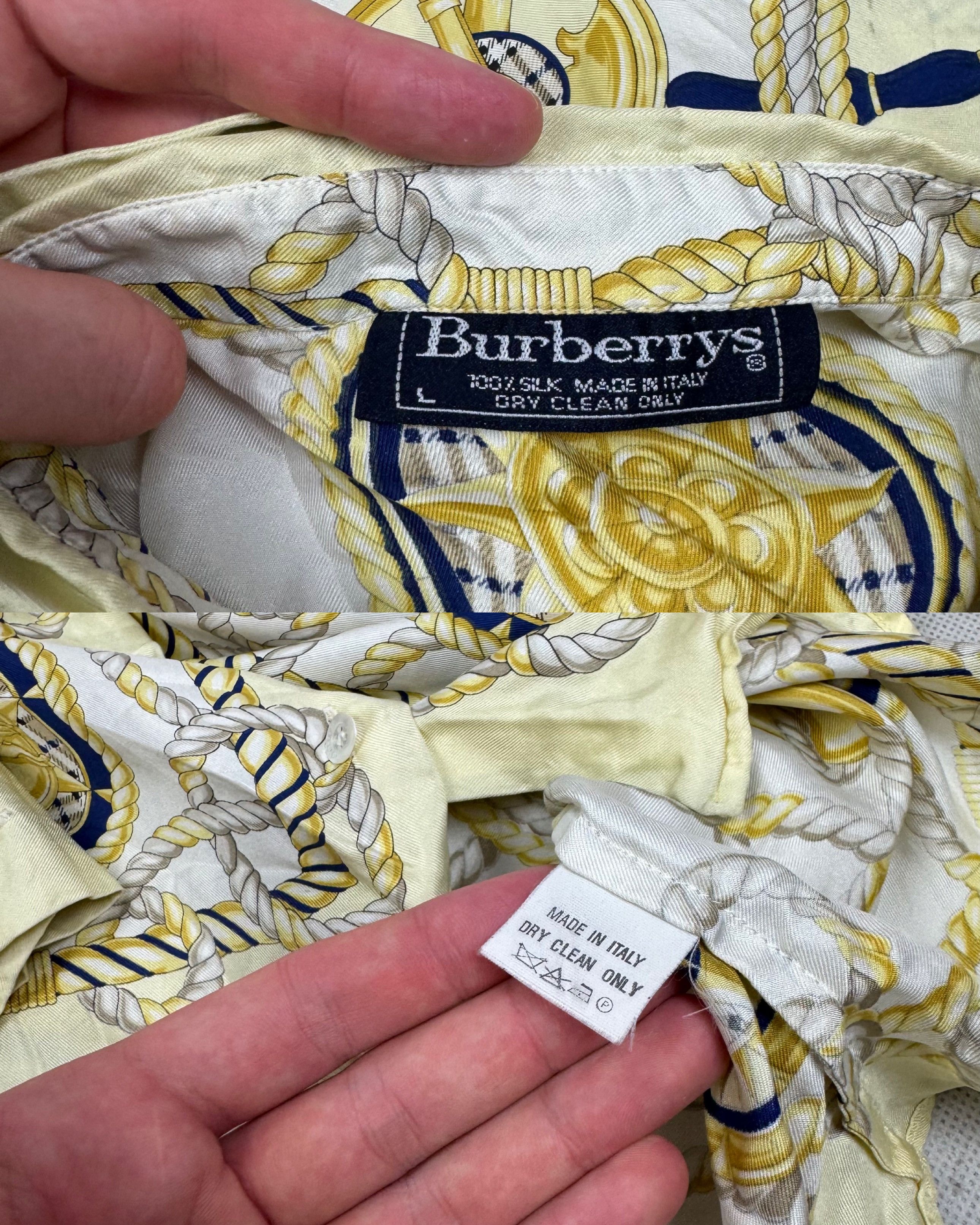 Burberry Vintage Burberry Women's Multi Silk Printed Collared Shirt Size M / US 6-8 / IT 42-44 - 2 Thumbnail