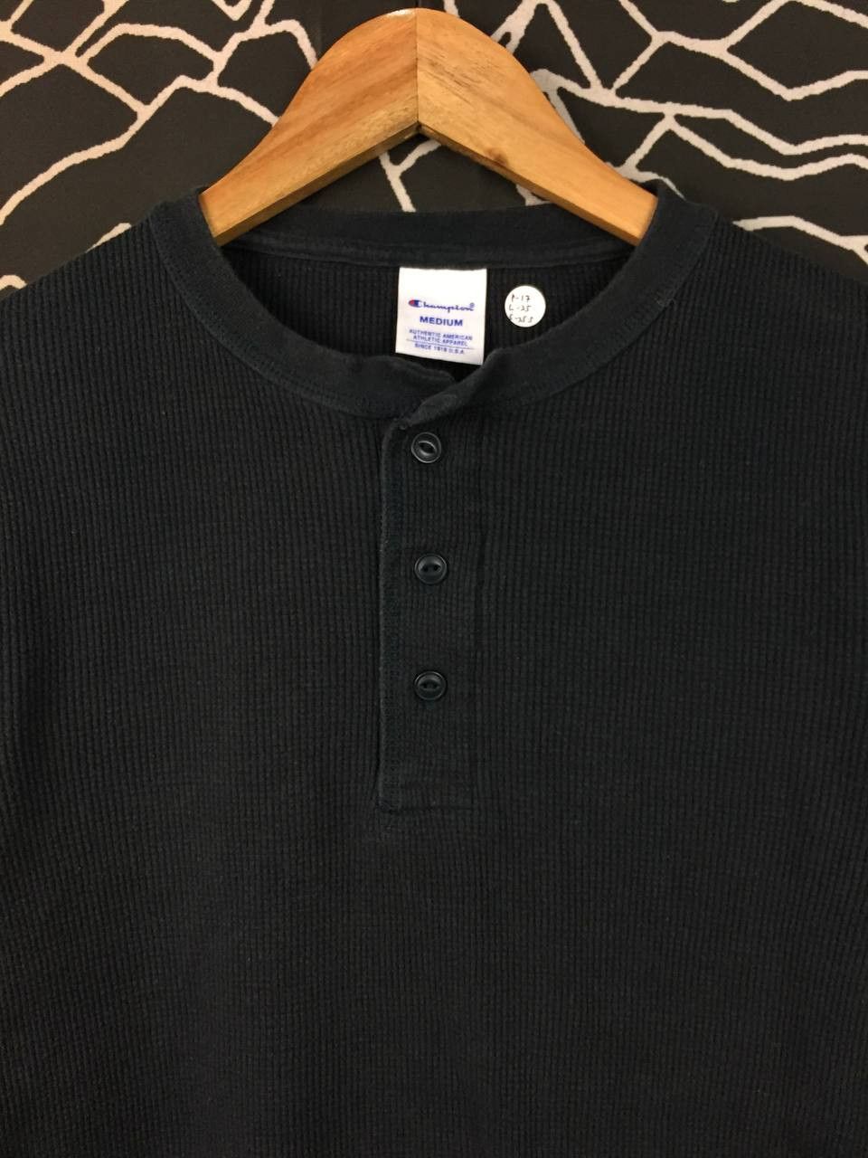 Champion Champion Authentic Waffle Thermal Henley Long Sleeve Tee Size US S / EU 44-46 / 1 - 3 Thumbnail