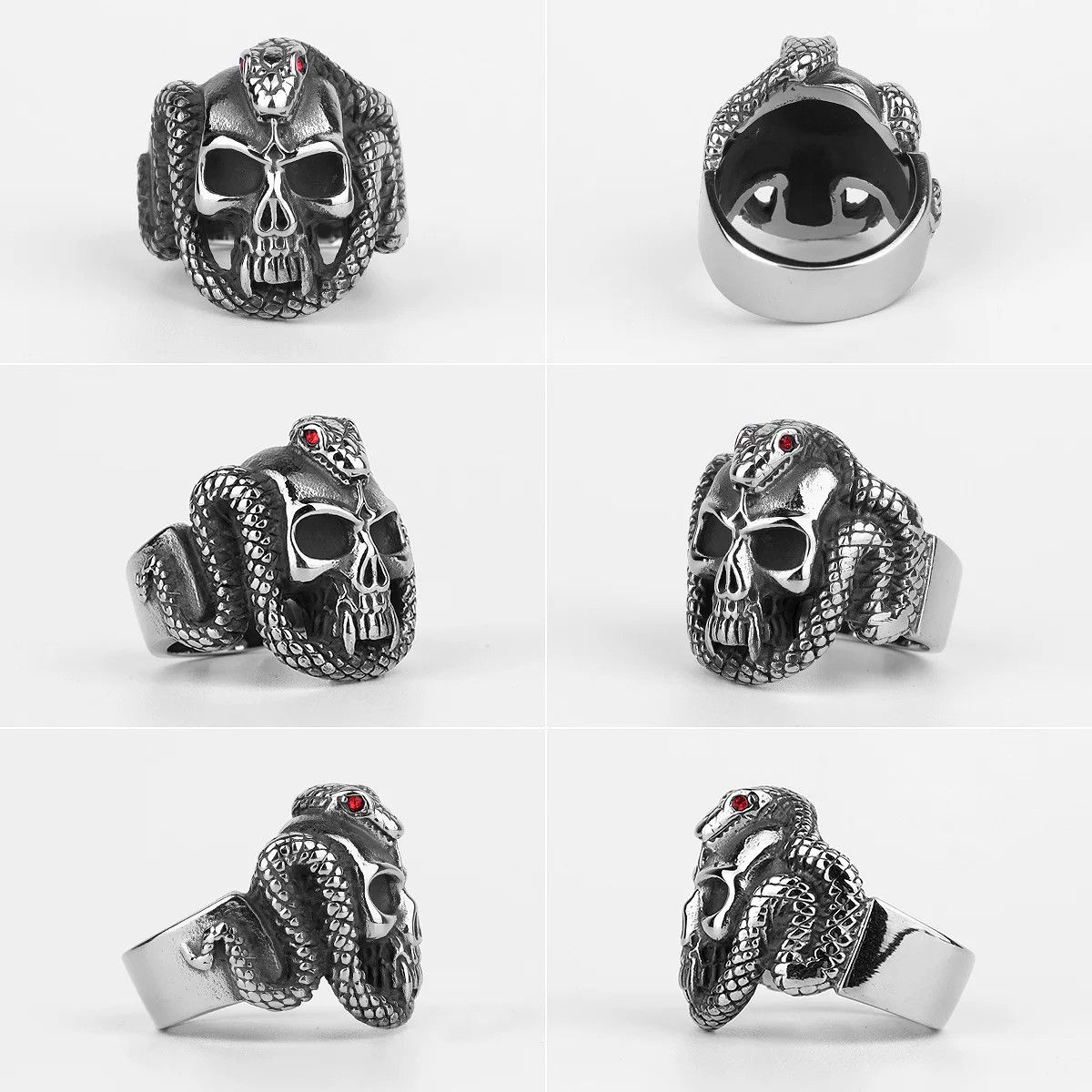 Japanese Brand × Jewelry × Vintage Red Eyes Skull Ring Size ONE SIZE - 5 Thumbnail