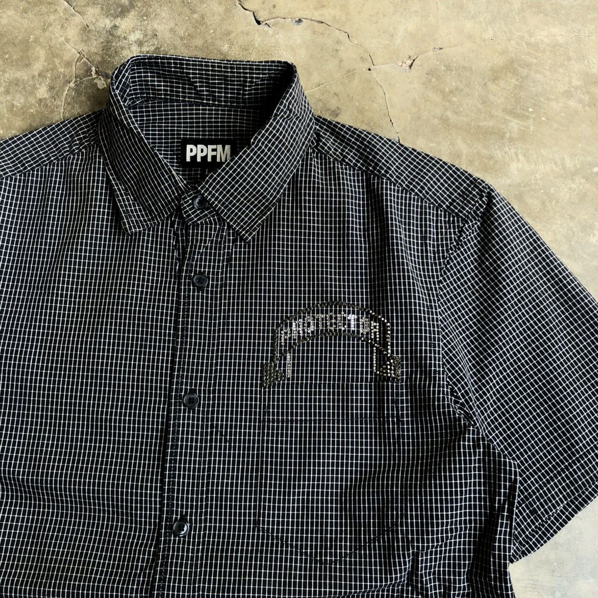 PPFM 2000s PPFM Protector Guitar Beaded Bling Shirt Short Slevee Size US M / EU 48-50 / 2 - 3 Thumbnail