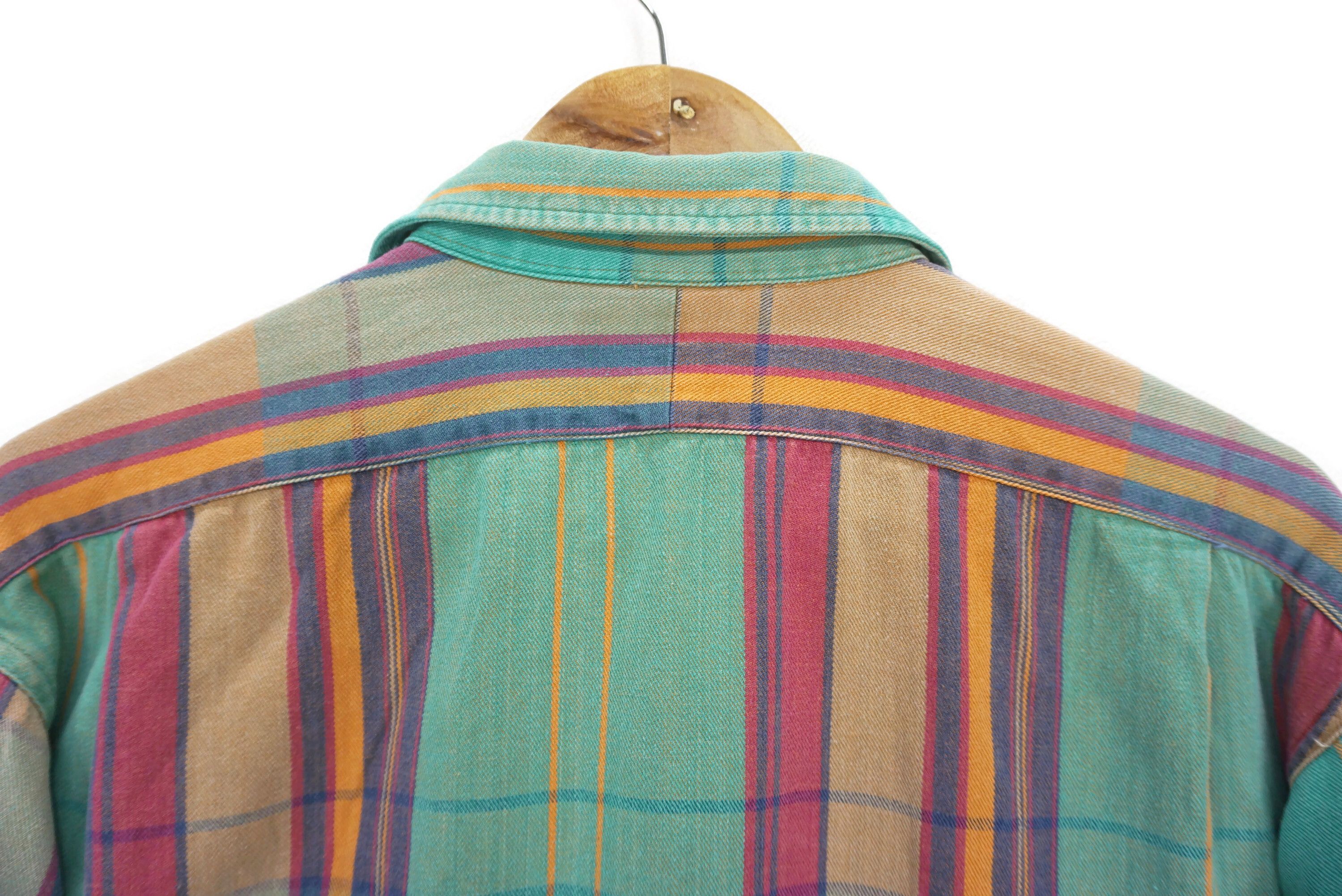 Polo Ralph Lauren Vintage Polo Baggy Flannel Size M Made in Singapore Size US M / EU 48-50 / 2 - 10 Thumbnail